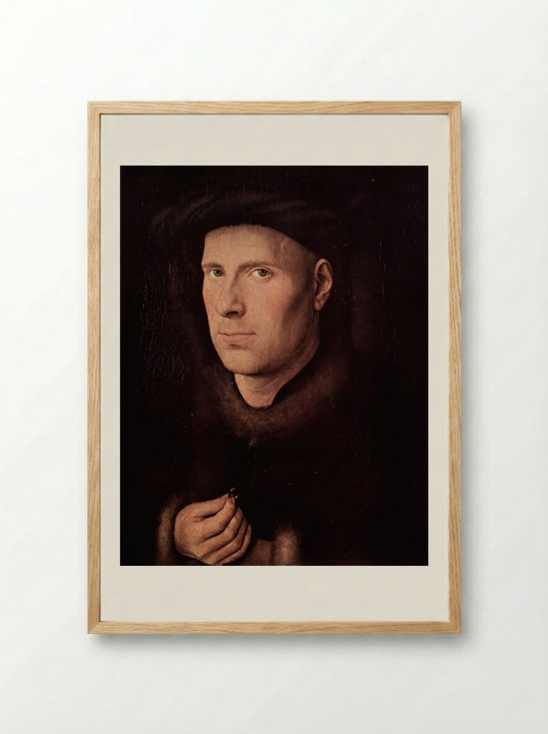 Portrait of Jan de Leeuw - Jan van Eyck - Framed Print Wood