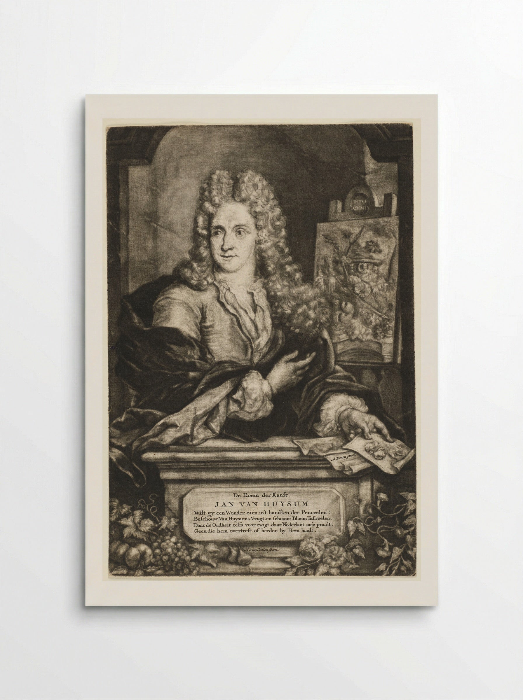 Portrait of Jan van Huysum - Arnoud van Halen - Poster