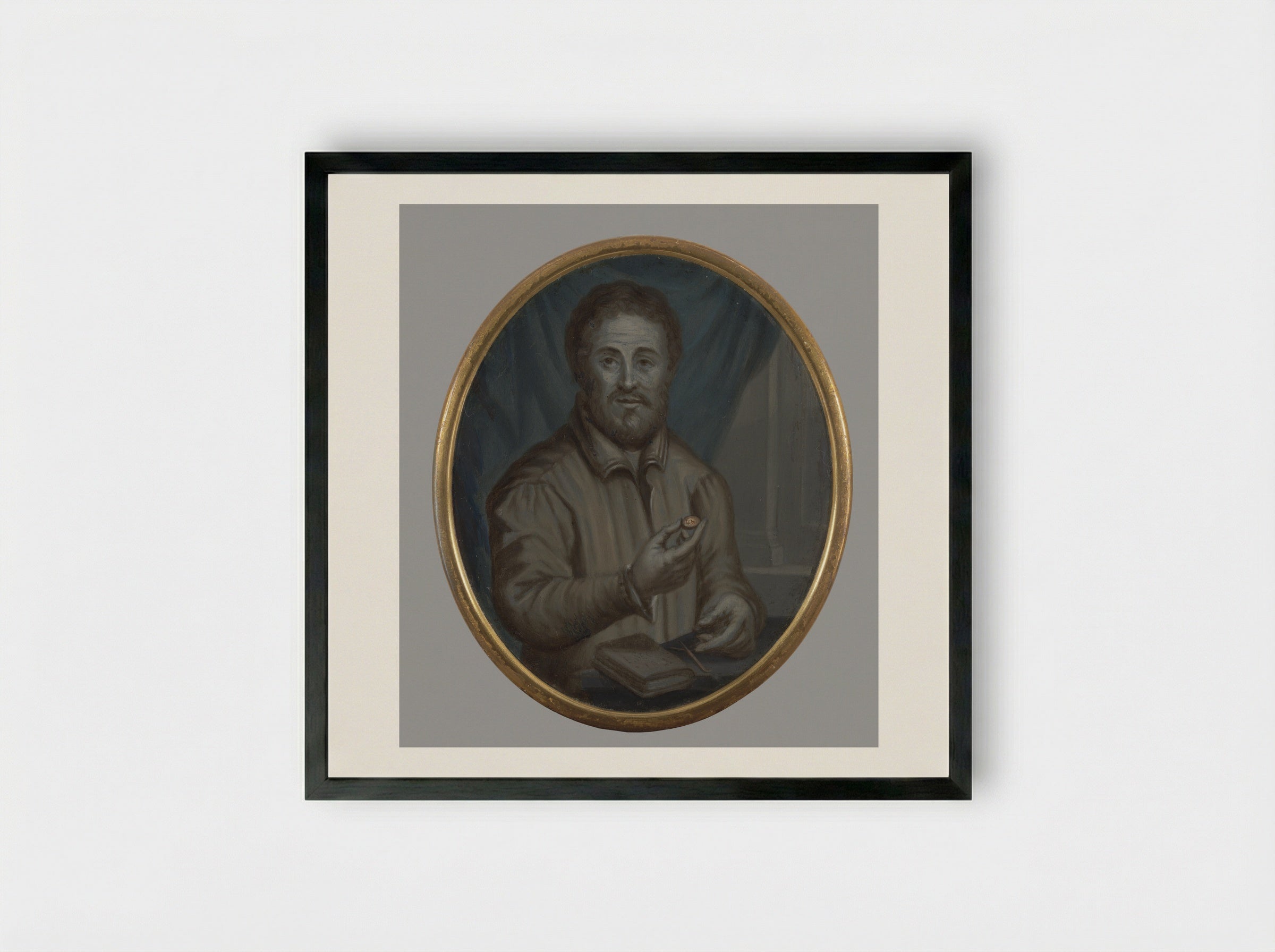 Portrait of Janus Secundus - Arnoud van Halen - Framed Print Black