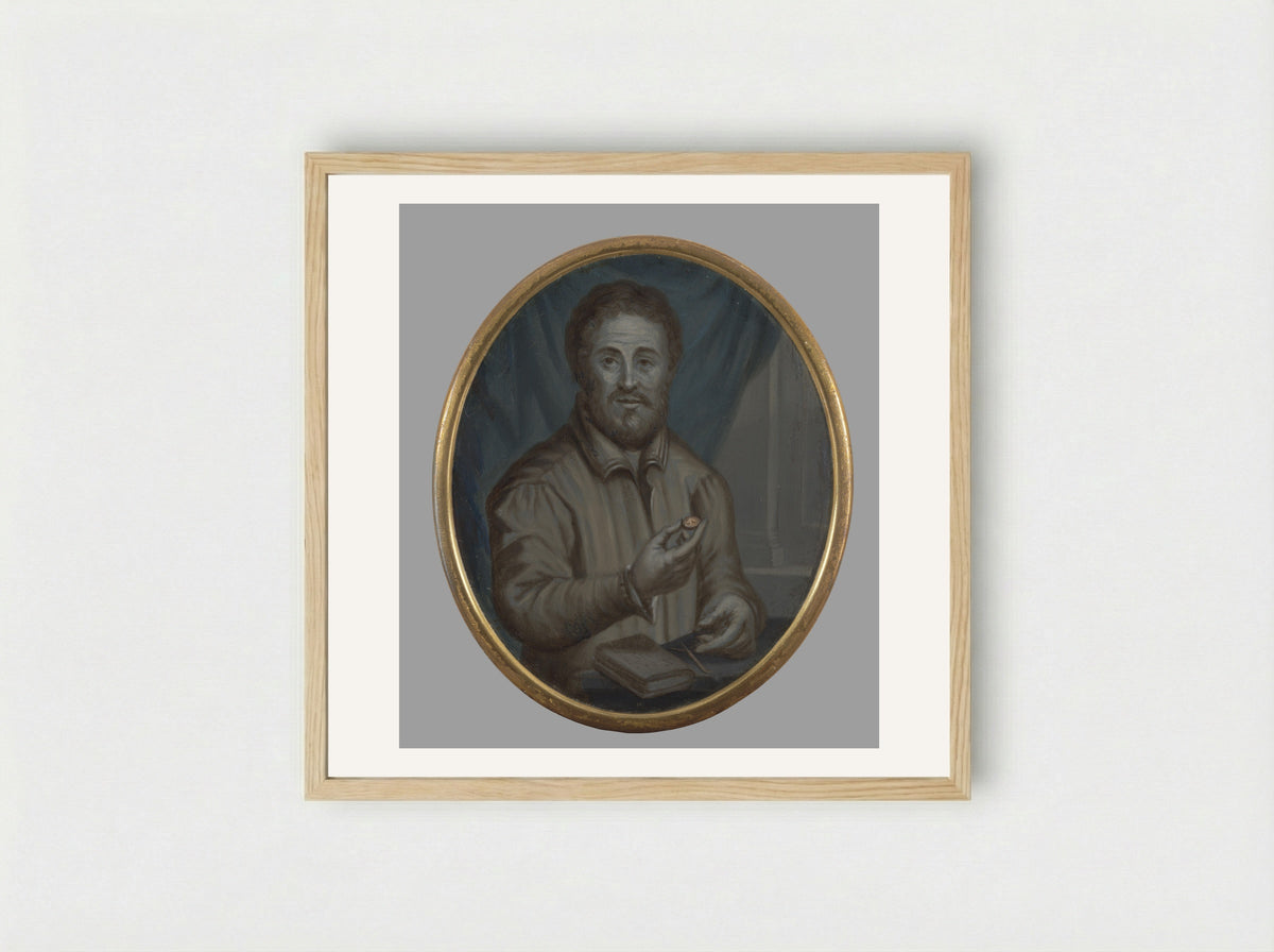 Portrait of Janus Secundus - Arnoud van Halen - Framed Print Wood