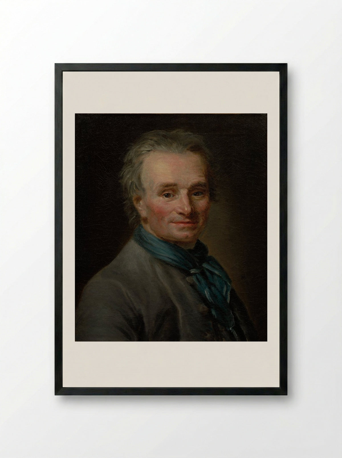 Portrait of Jean-Baptiste Lemoyne the Younger - Elisabeth Louise Vigée-LeBrun - Framed Print Black