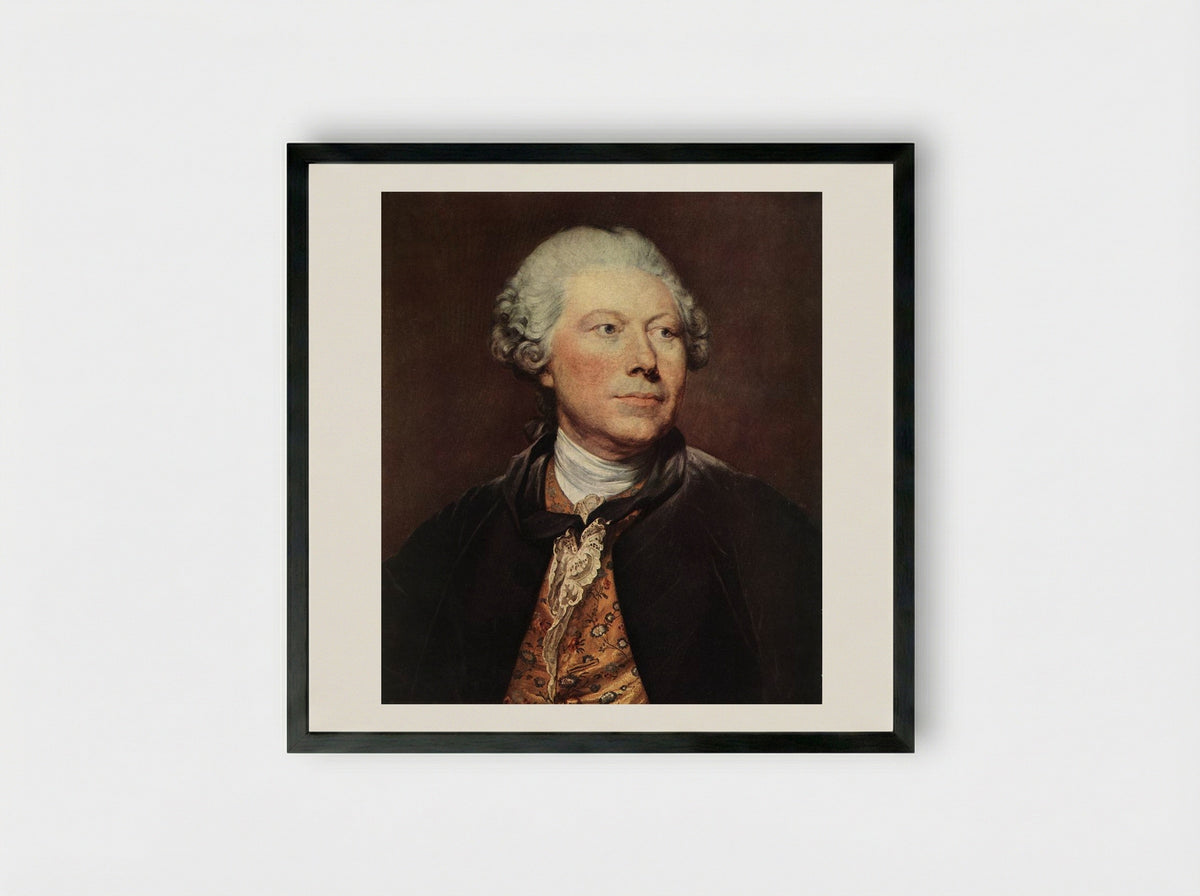 Portrait of Jean-Baptiste Massé - Johann Georg Wille - Framed Print Black