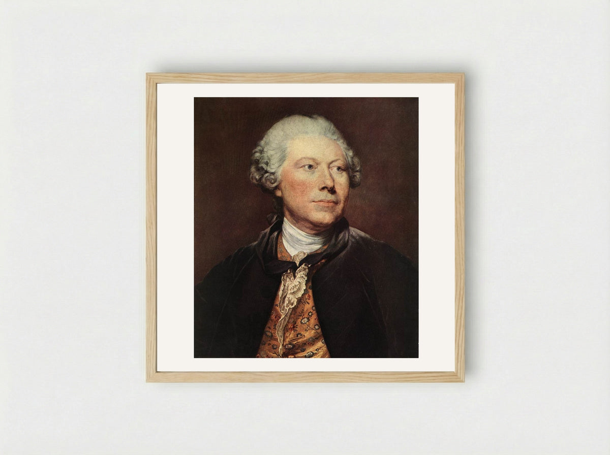 Portrait of Jean-Baptiste Massé - Johann Georg Wille - Framed Print Wood
