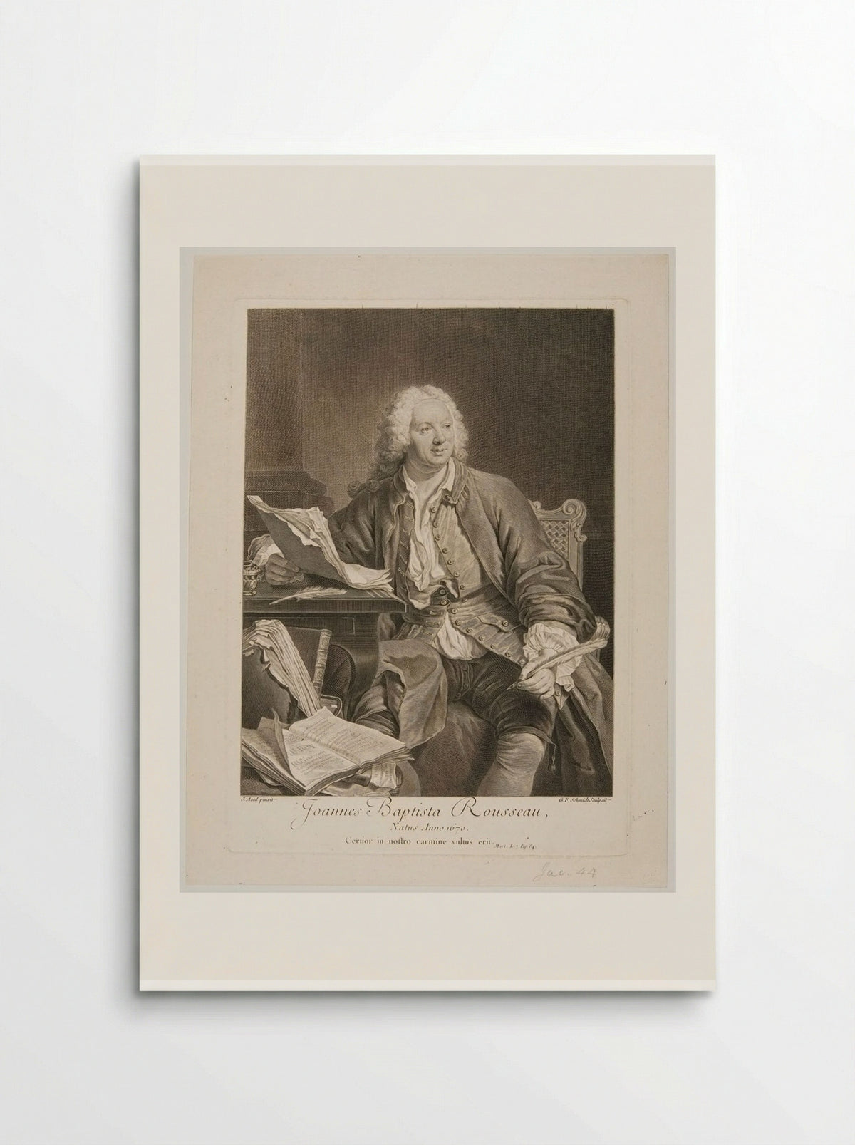 Portrait of Jean-Baptiste Rousseau - Georg Friedrich Schmidt - Poster