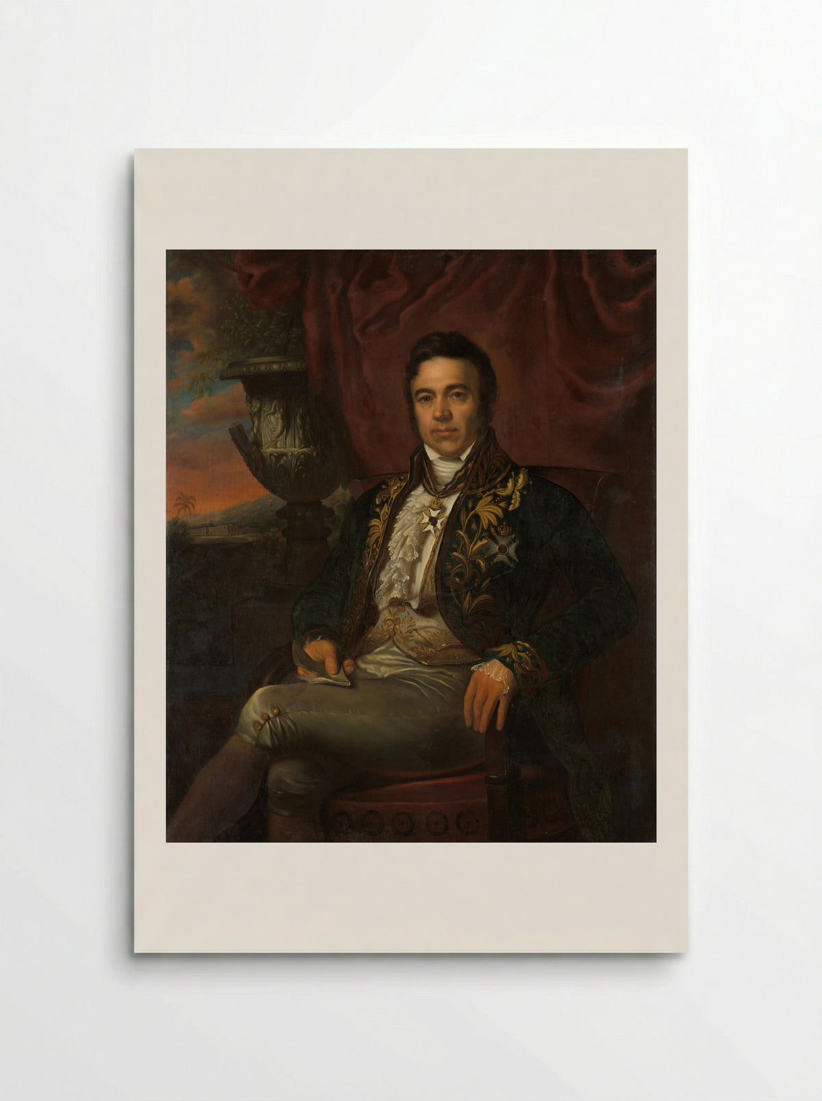 Portrait of Jean Chrétien Baud - Raden Saleh - Poster