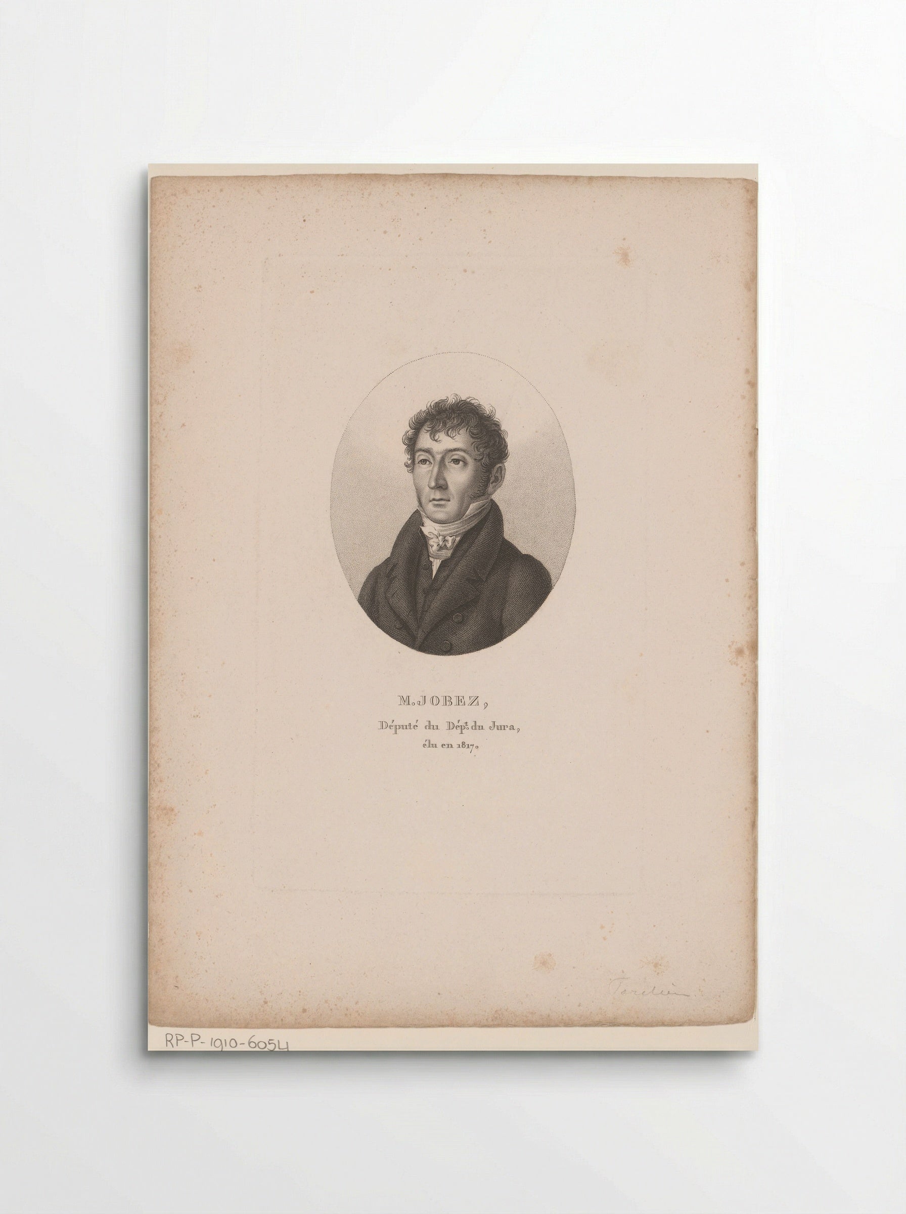 Portrait of Jean Emmanuel Jobez - Ambroise Tardieu - Poster