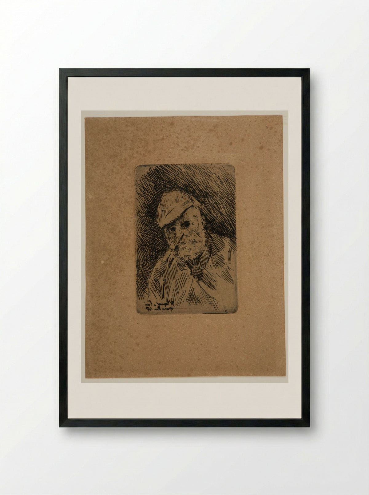 Portrait of Jean-Esprit Marcellin - Jean-Baptiste Carpeaux - Framed Print Black