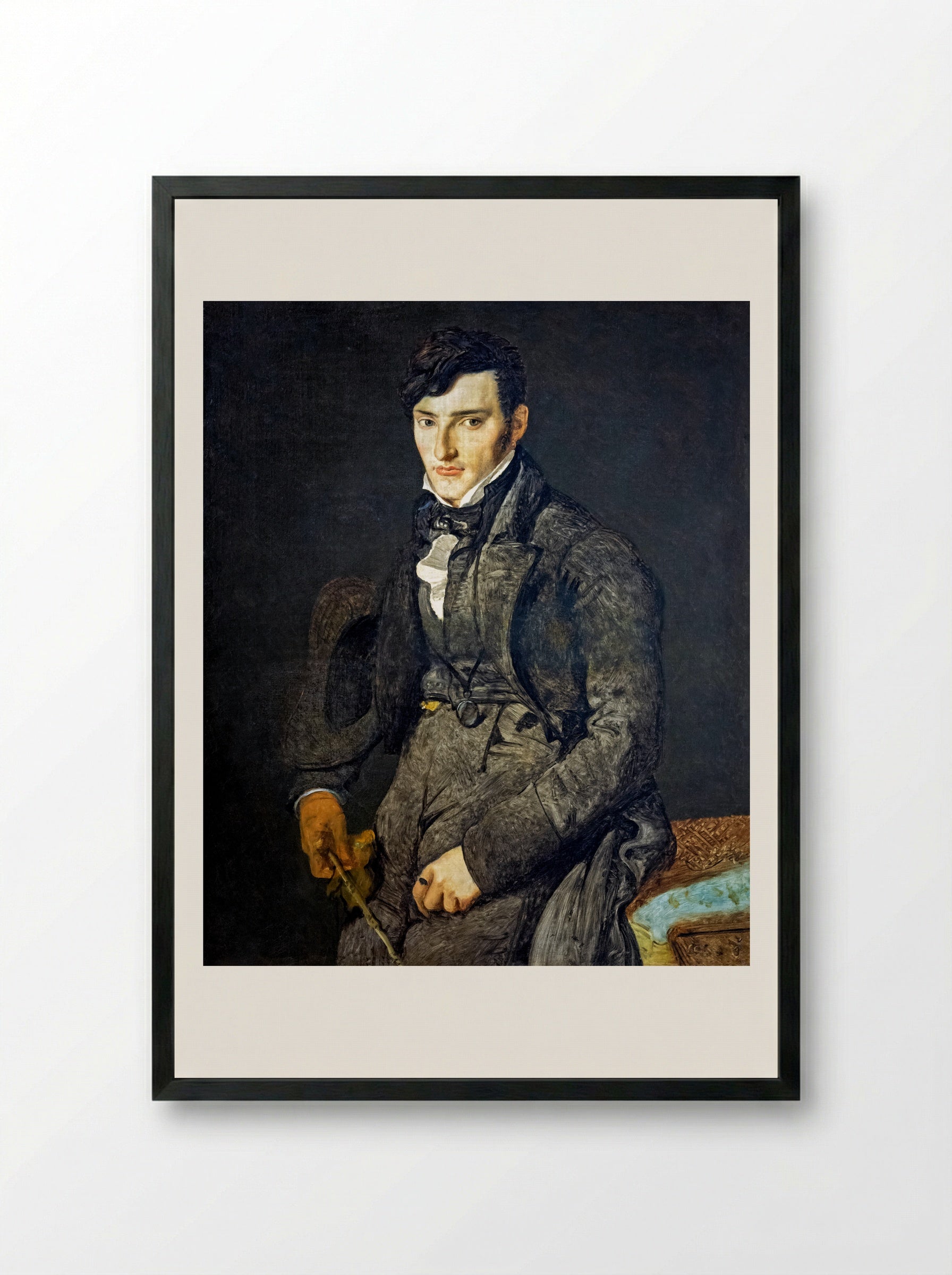 Portrait of Jean-Pierre-Francois Gilibert - Jean Auguste Dominique Ingres - Framed Print Black