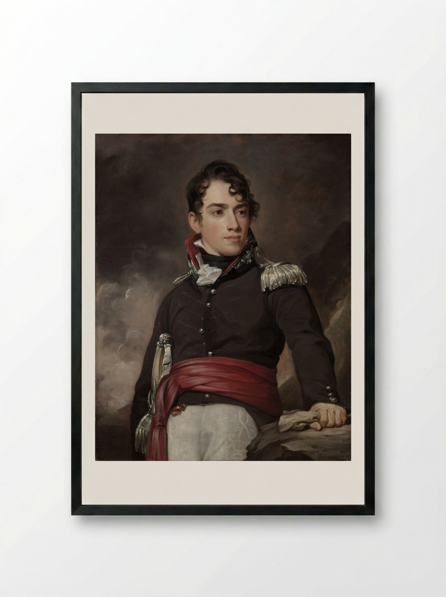 Portrait of Jean Terford David - Thomas Sully - Framed Print Black