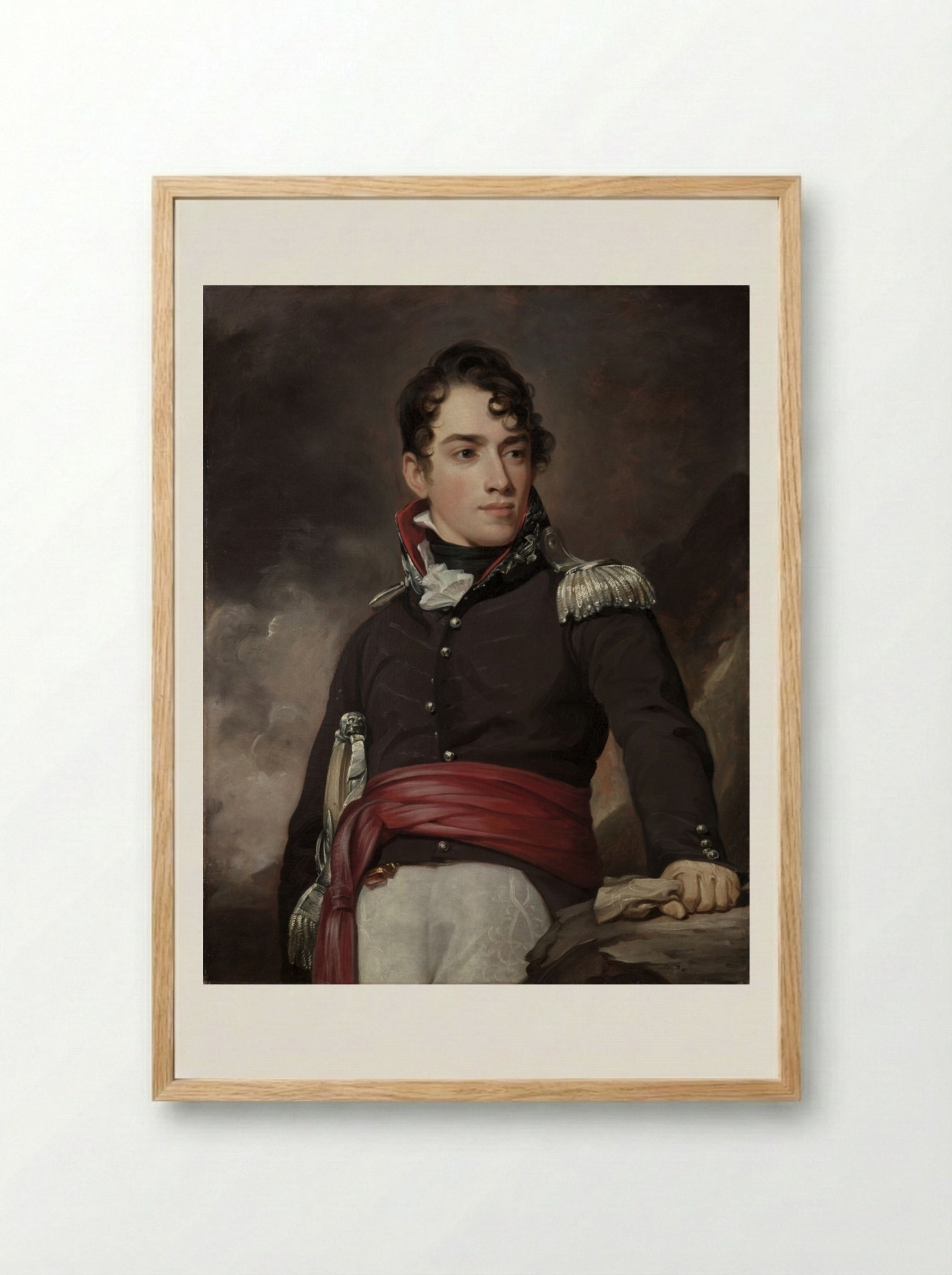 Portrait of Jean Terford David - Thomas Sully - Framed Print Wood
