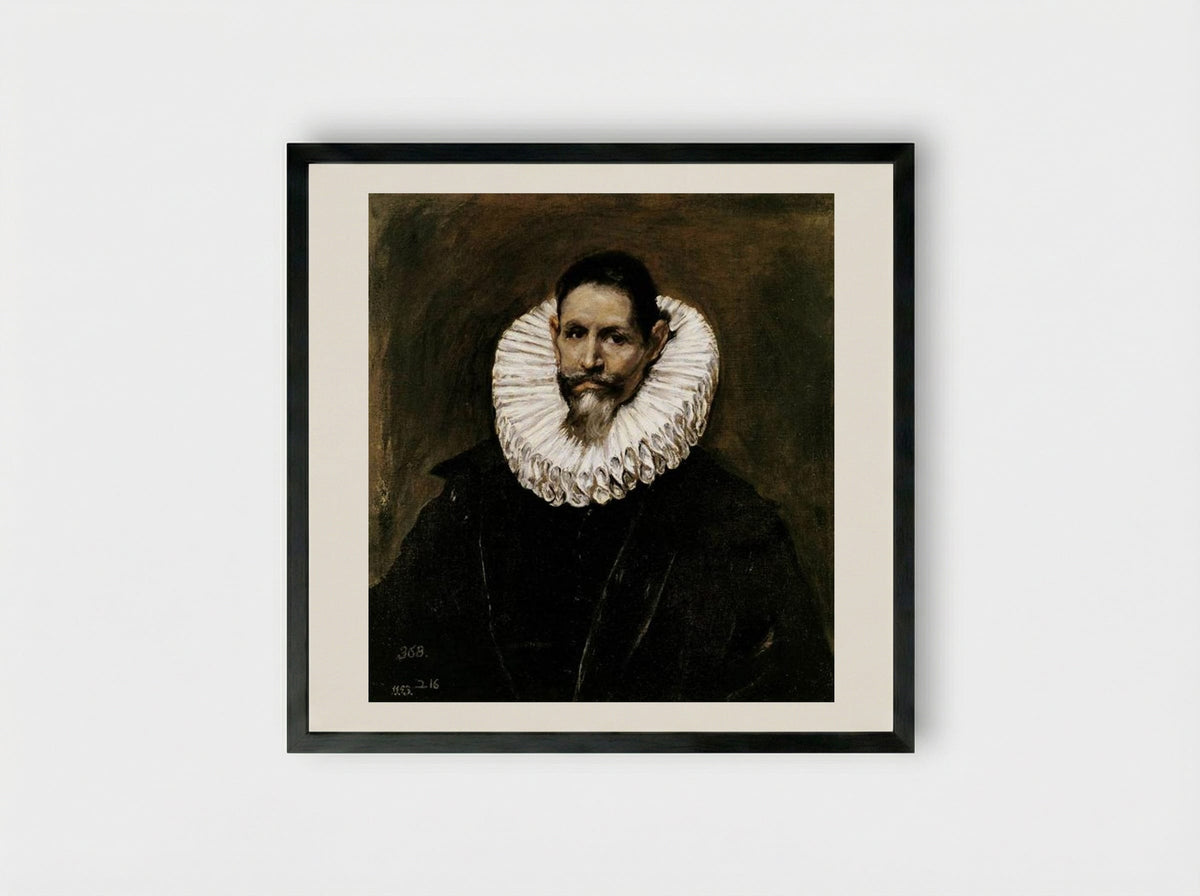 Portrait of Jeronimo de Cevallos - El Greco - Framed Print Black