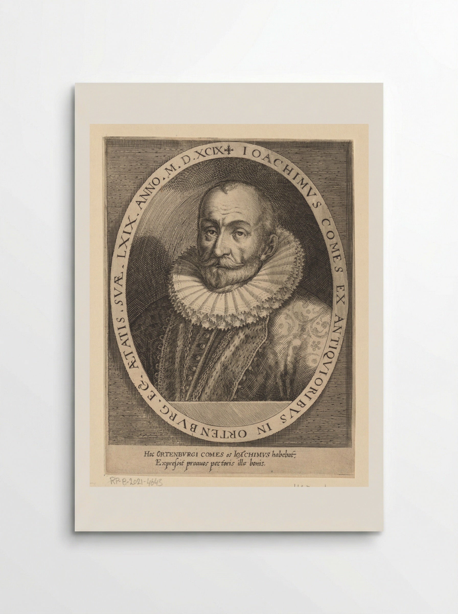 Portrait of Joachim, Count of Ortenburg at Age 69 - Dominicus Custos - Poster
