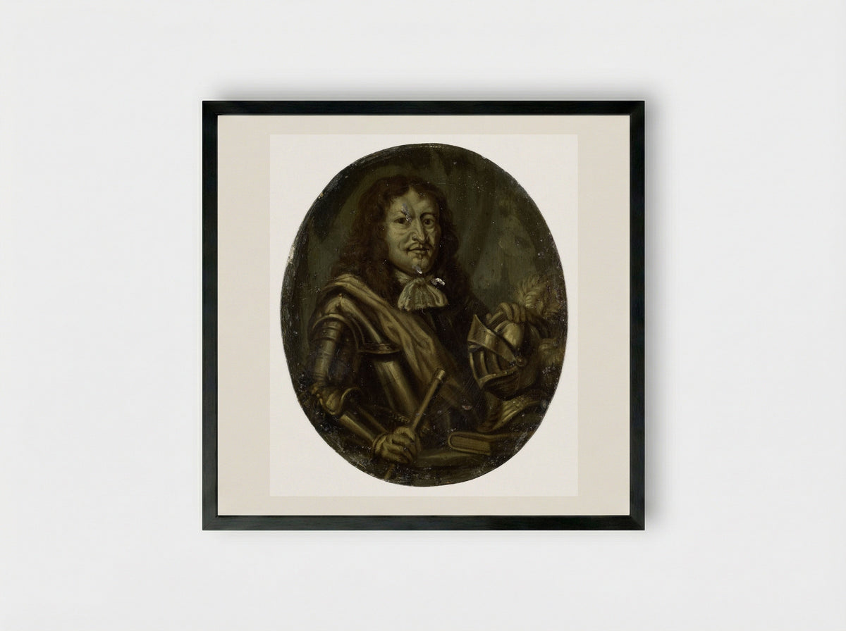 Portrait of Joan van Paffenrode - Arnoud van Halen - Framed Print Black
