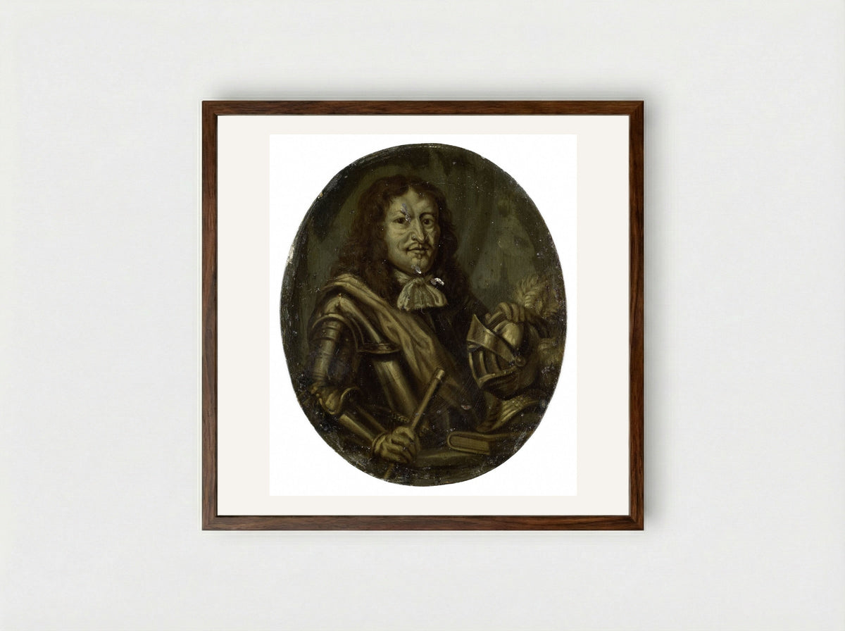 Portrait of Joan van Paffenrode - Arnoud van Halen - Framed Print Dark Wood