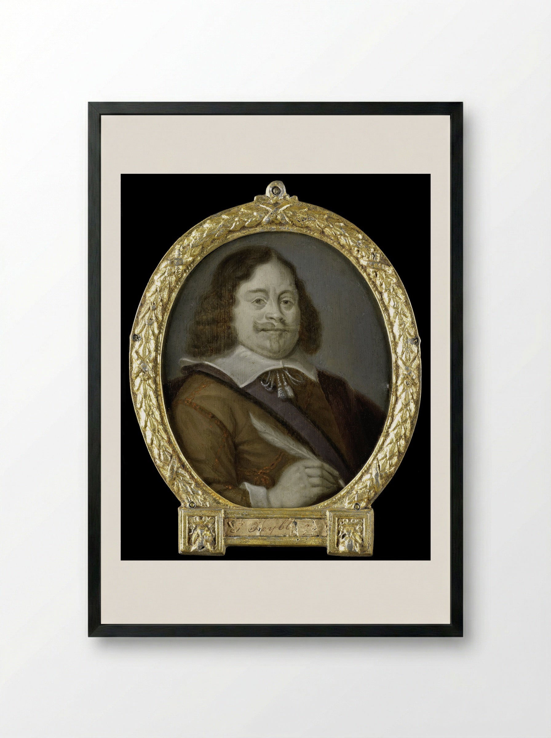 Portrait of Joannes Cools - Arnoud van Halen - Framed Print Black