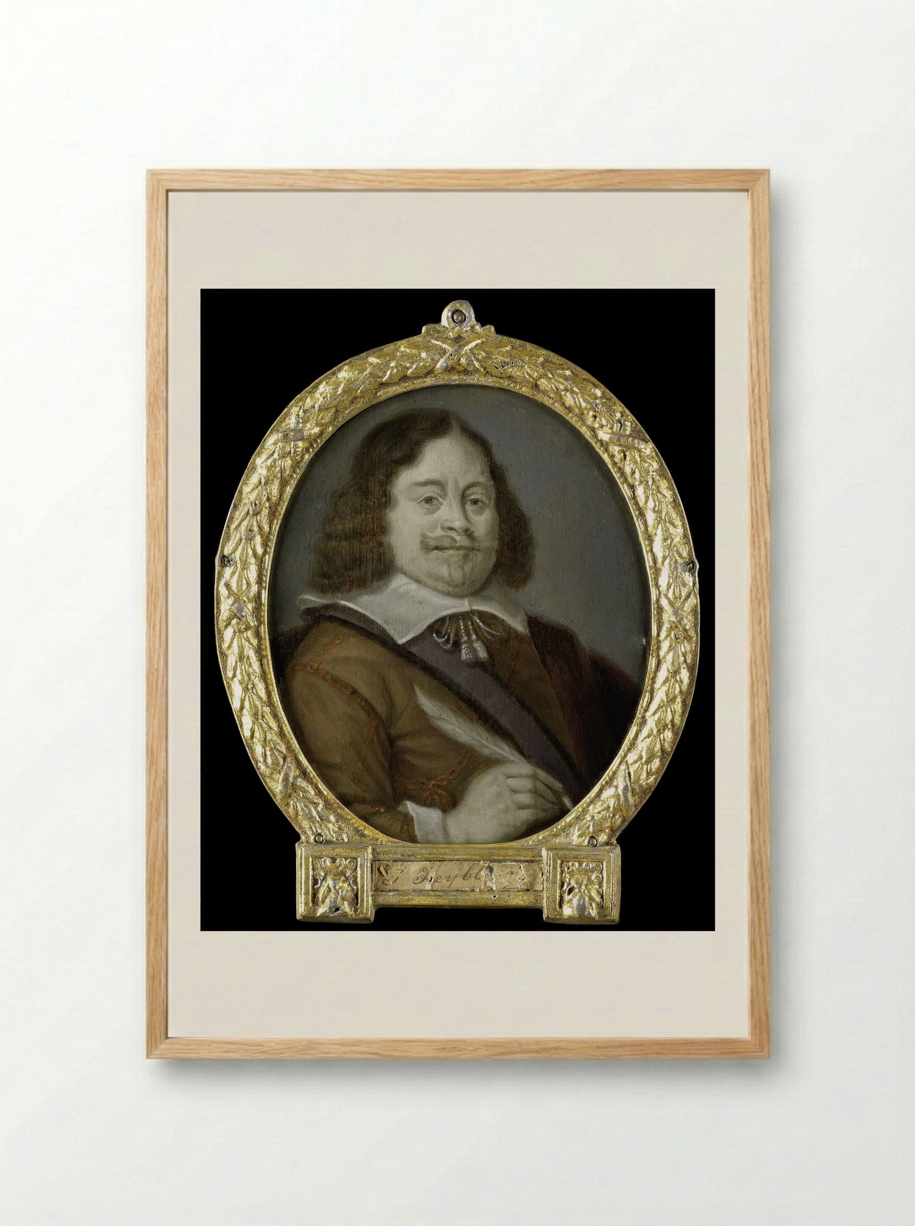 Portrait of Joannes Cools - Arnoud van Halen - Framed Print Wood