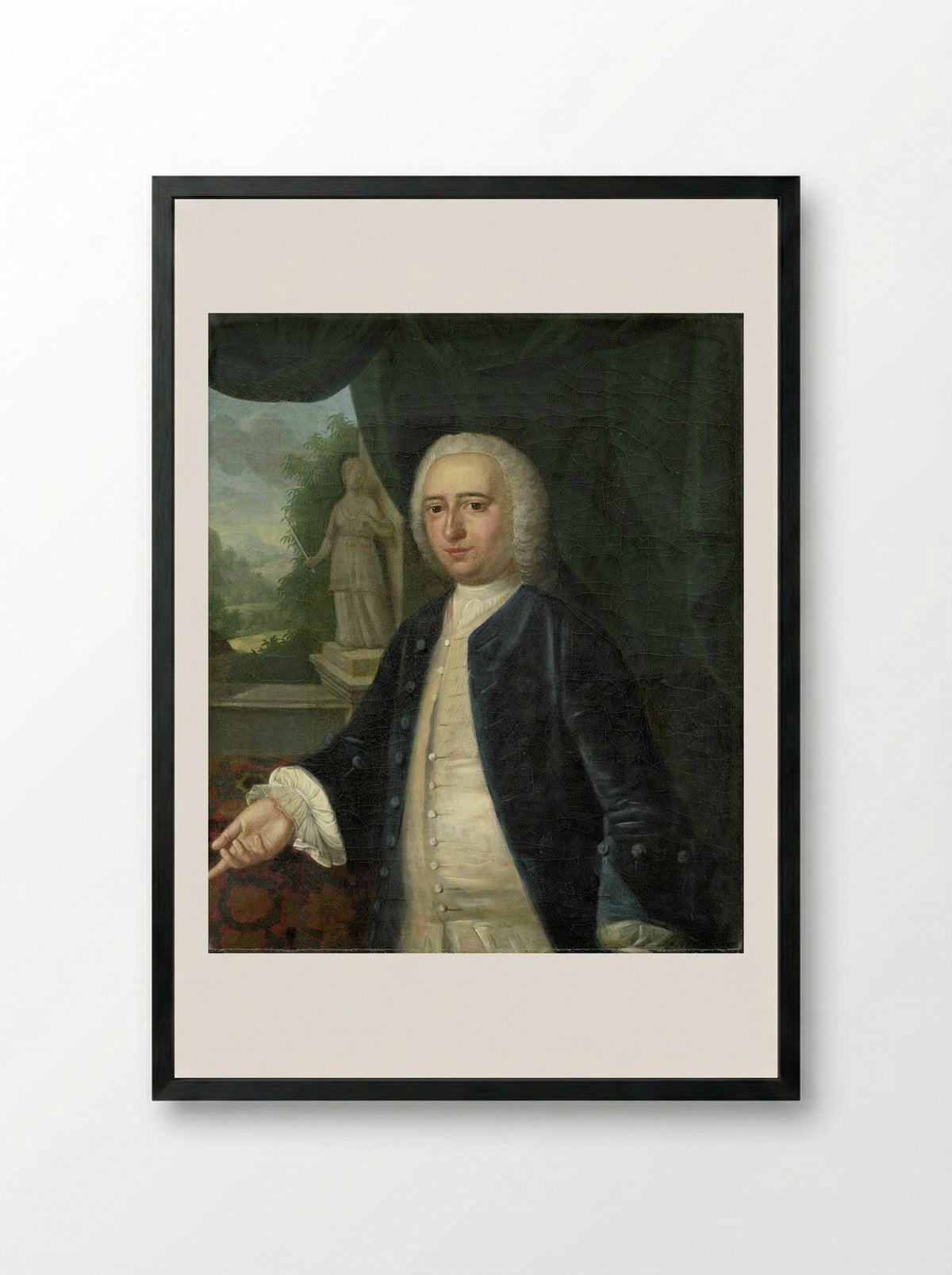 Portrait of Johan Willem Parker - Jacob Jan Nachenius - Framed Print Black