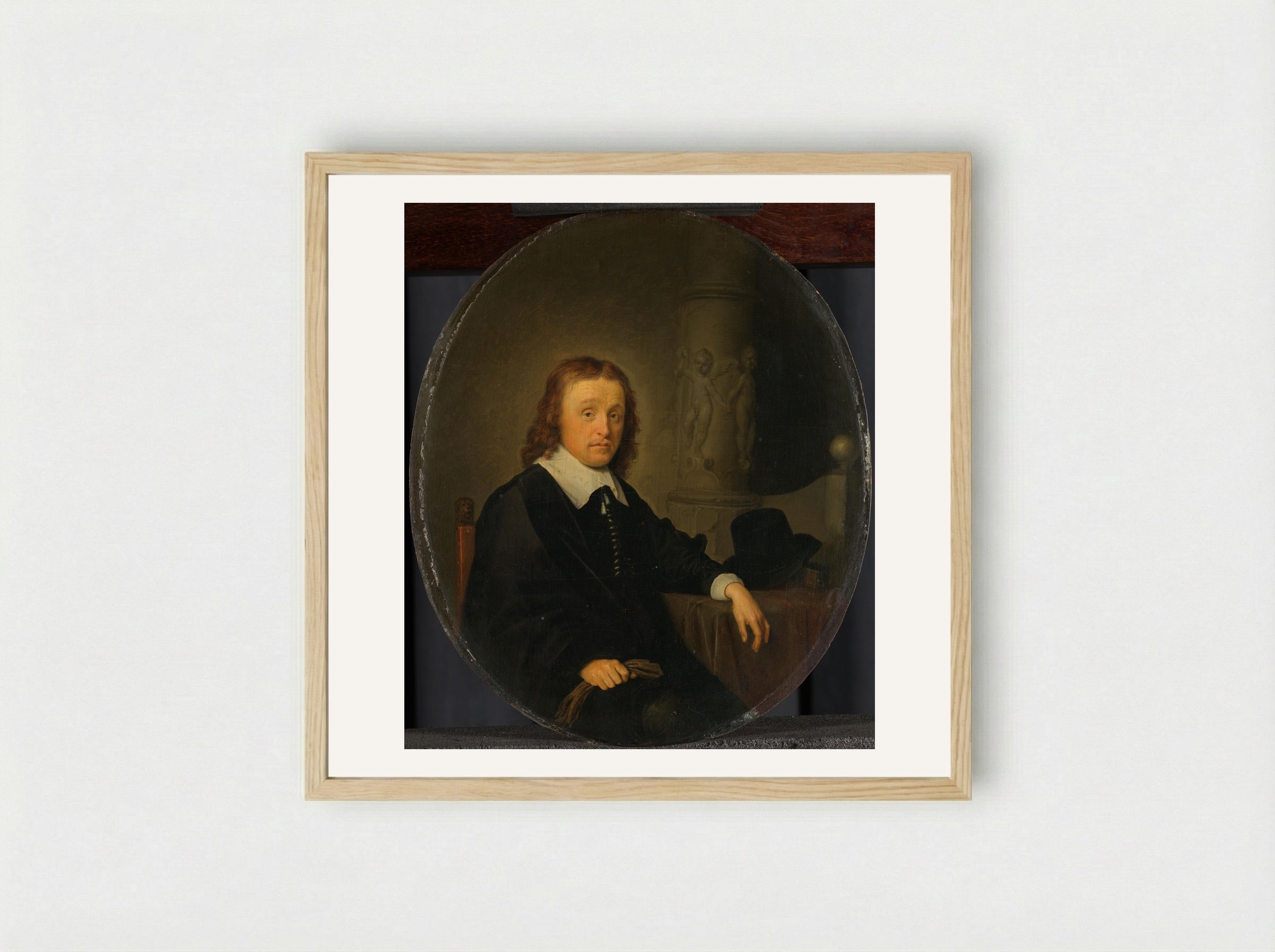 Portrait of Johan Wittert van der Aa - Gerrit Dou - Framed Print Wood