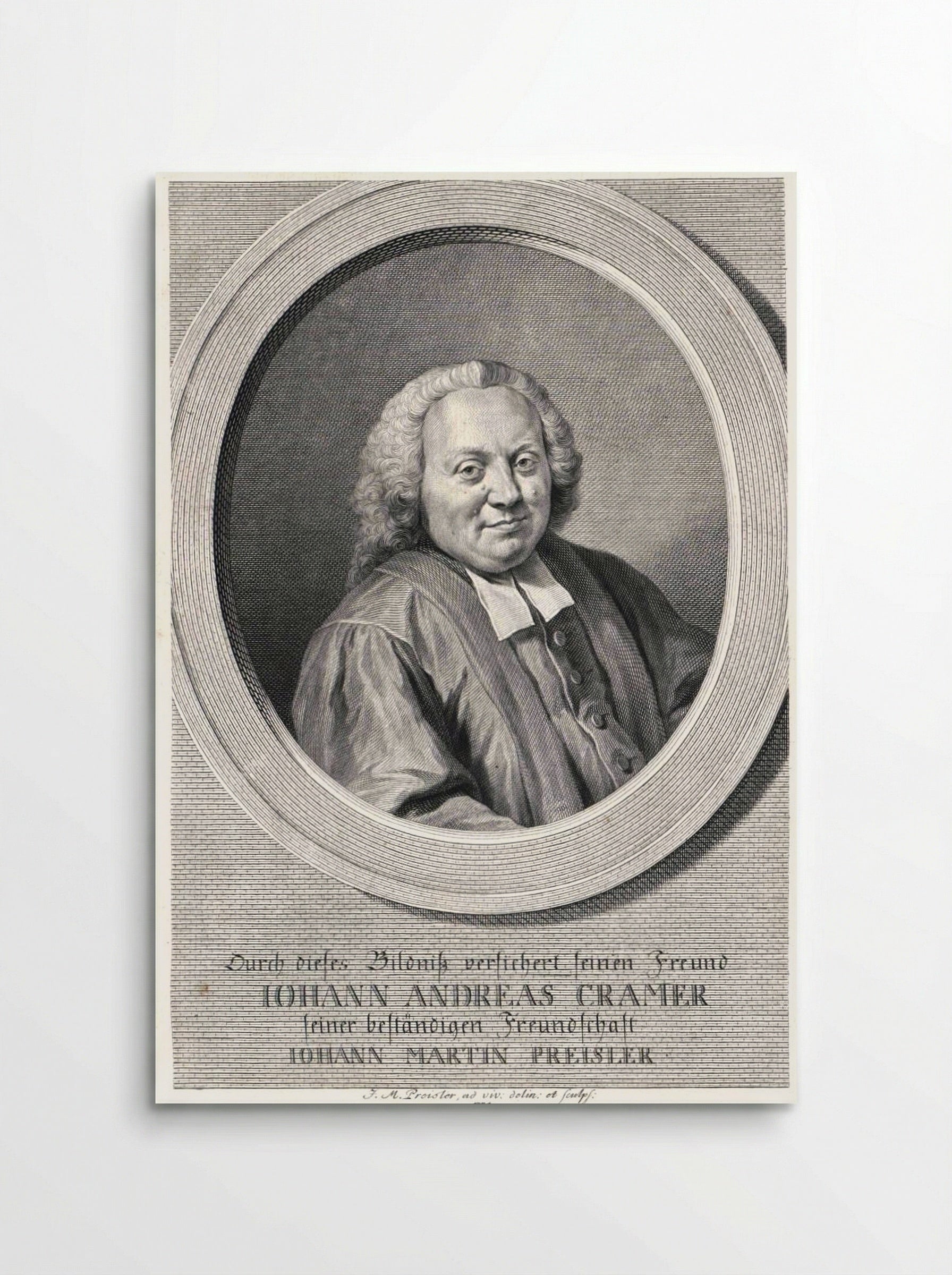 Portrait of Johann Andreas Cramer - Johann Martin Preisler - Poster