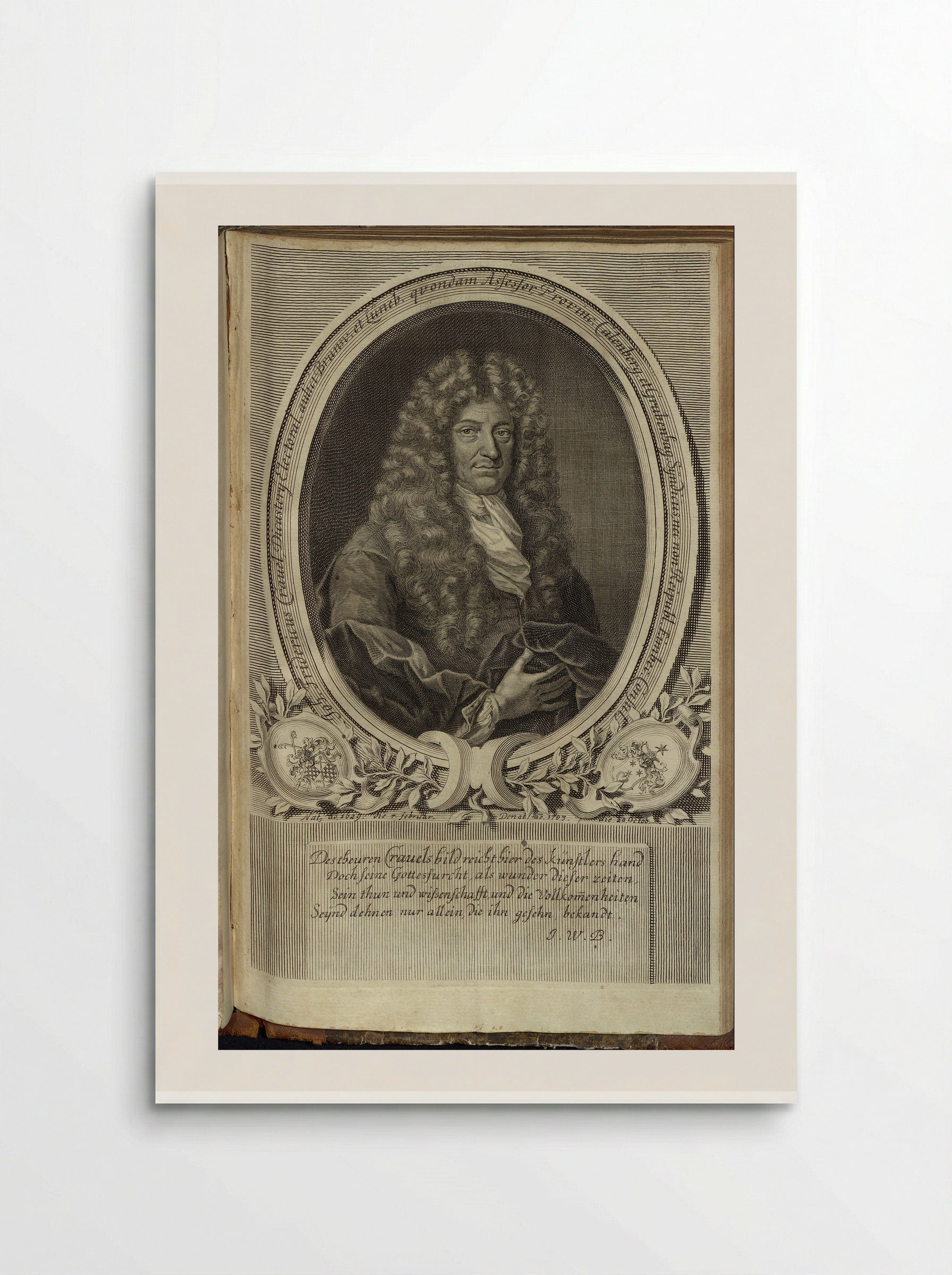Portrait of Johann Gottfried von Mayern - Johann Martin Bernigeroth - Poster