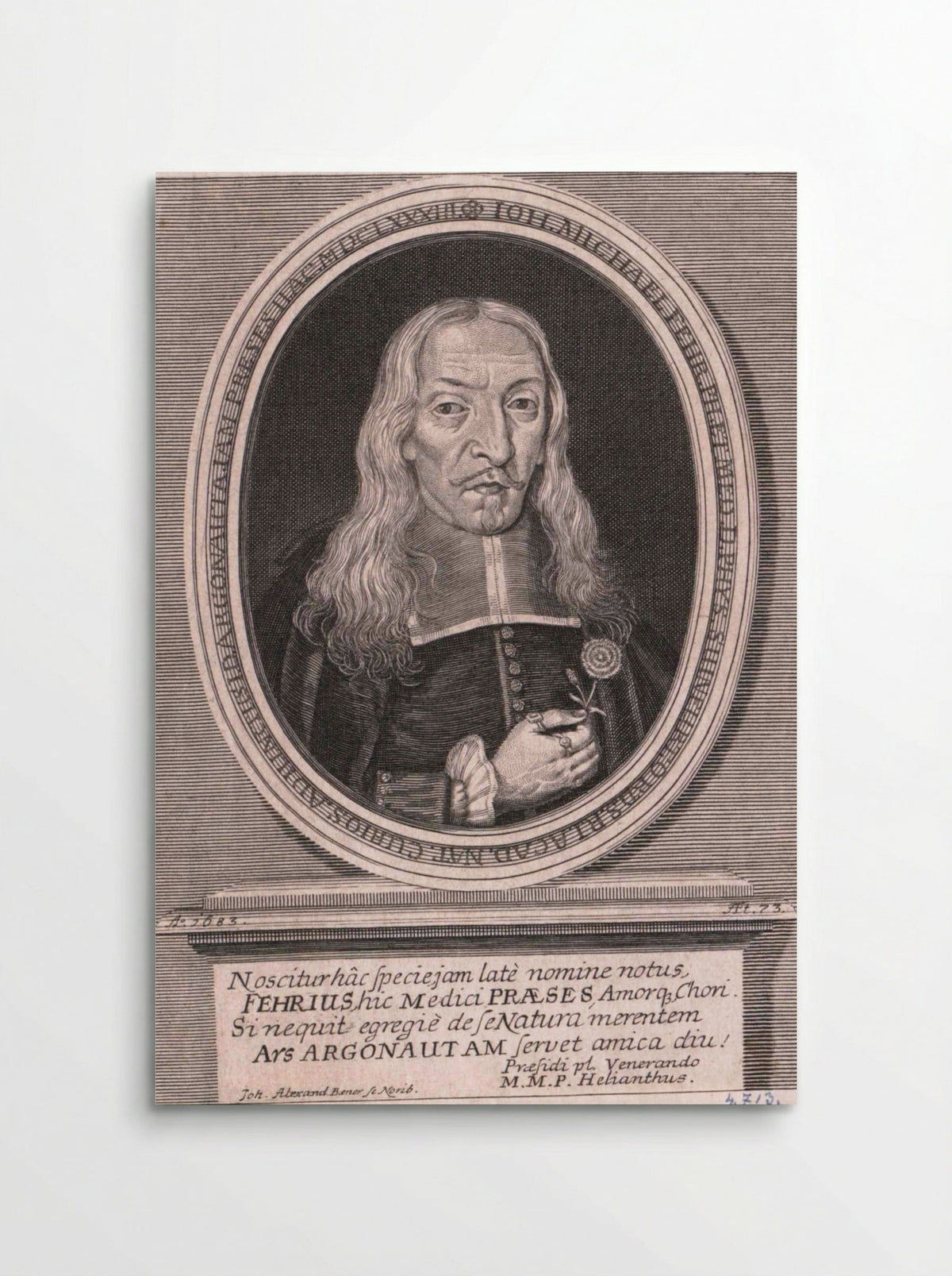 Portrait of Johann Michael Fehr - Johann Alexander Böner - Poster