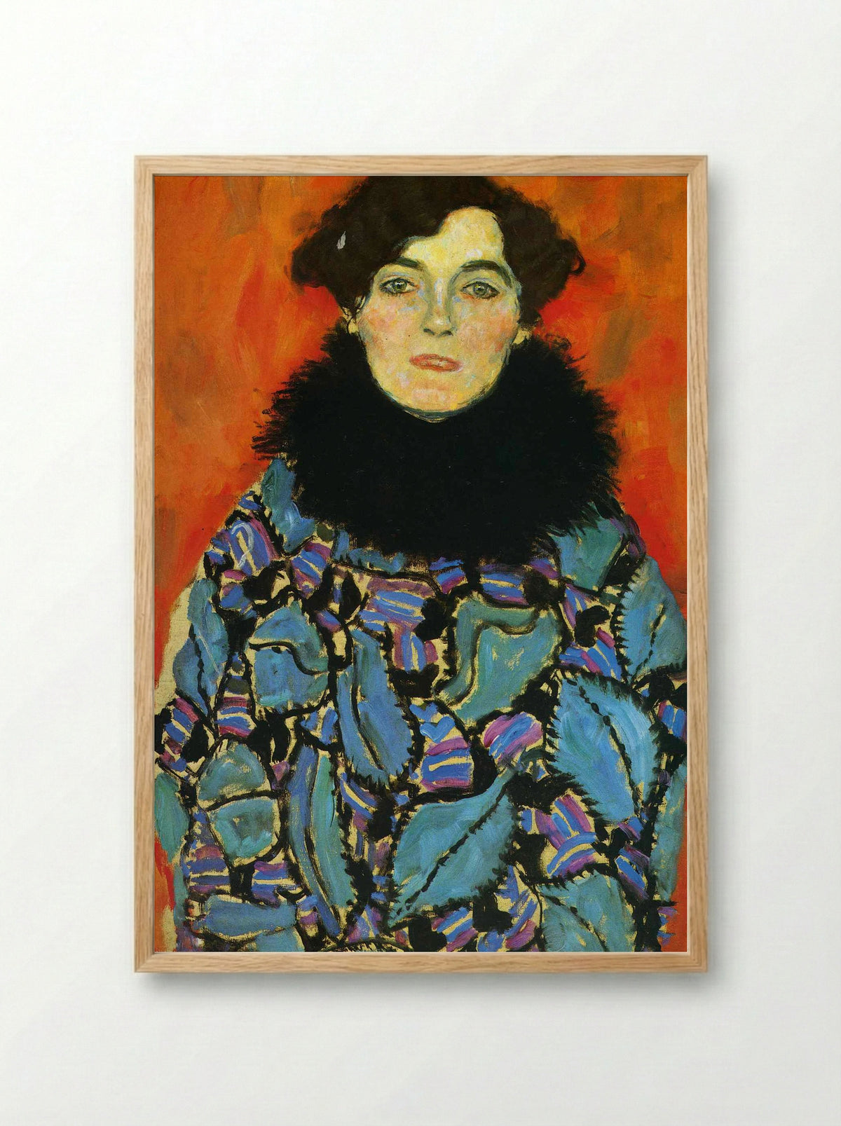 Portrait of Johanna Staude - Gustav Klimt - Framed Print Wood