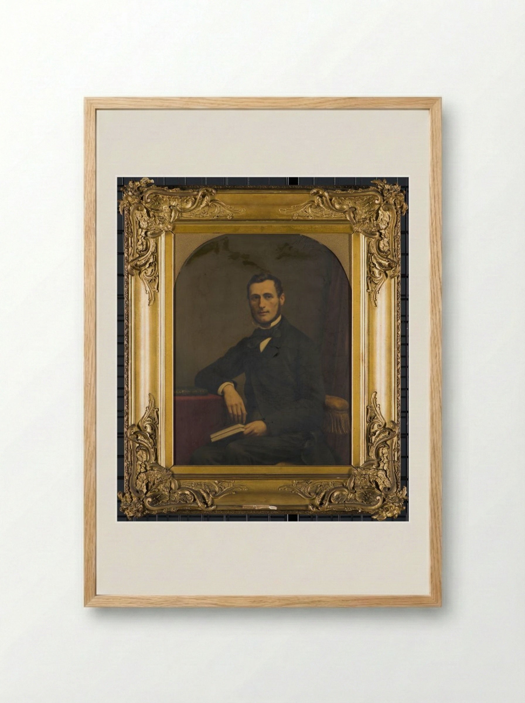 Portrait of Johannes Cornelis van Pappelendam - Johan Heinrich Neuman - Framed Print Wood