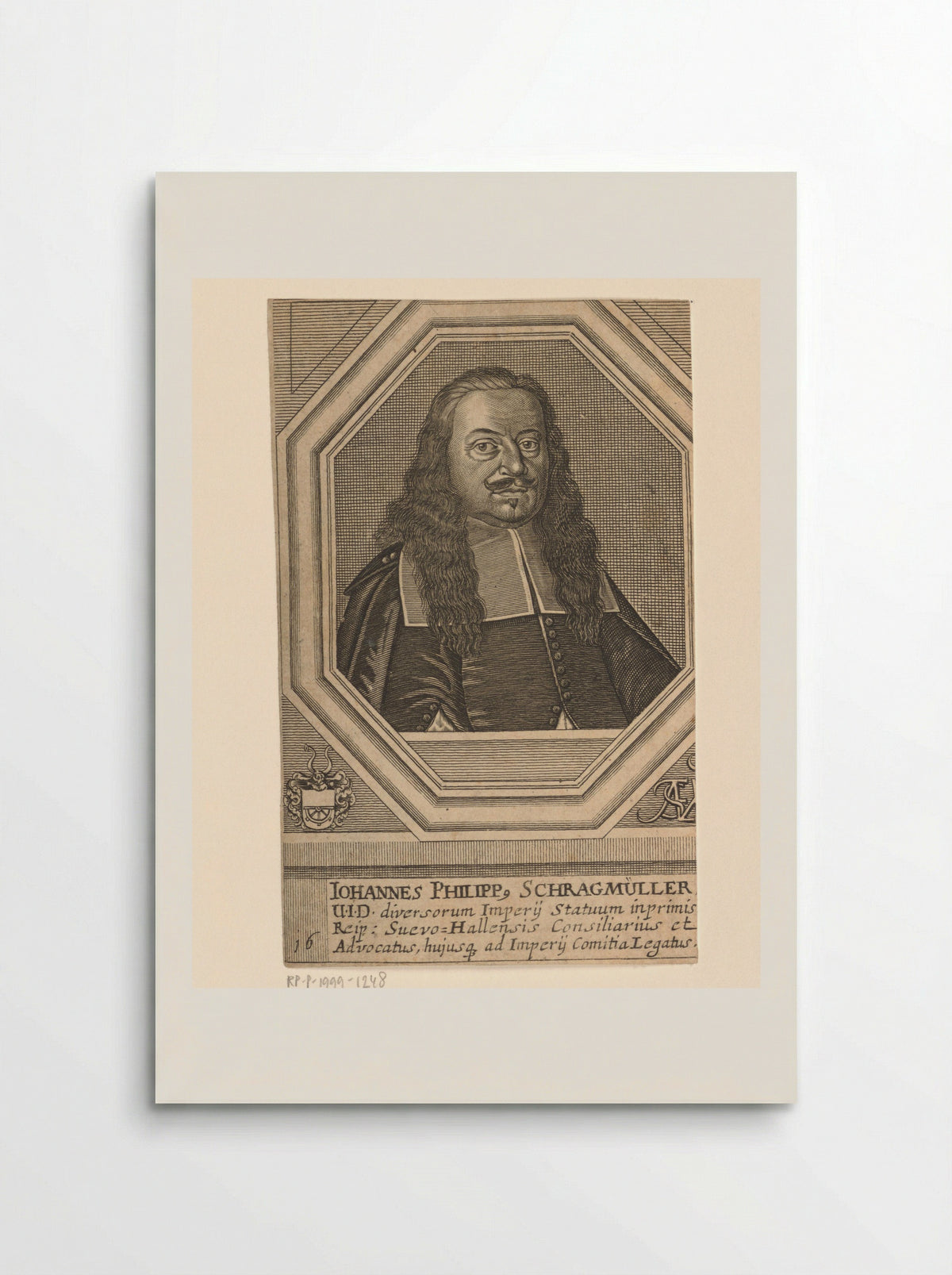 Portrait of Johannes Philipp Schragmüller - Matthias van Sommer - Poster