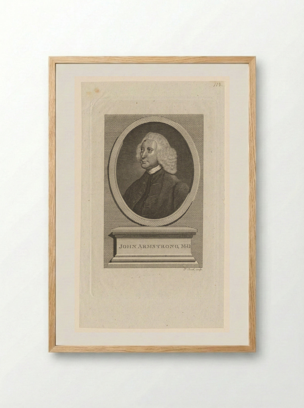 Portrait of John Armstrong, M.D. - Thomas Cook - Framed Print Wood