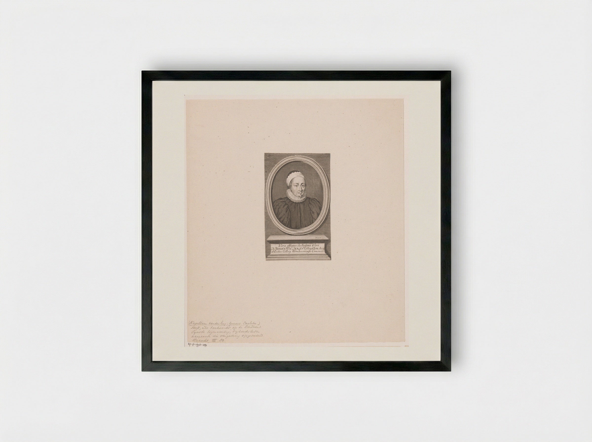 Portrait of John Hales - Christian Fritzsch - Framed Print Black