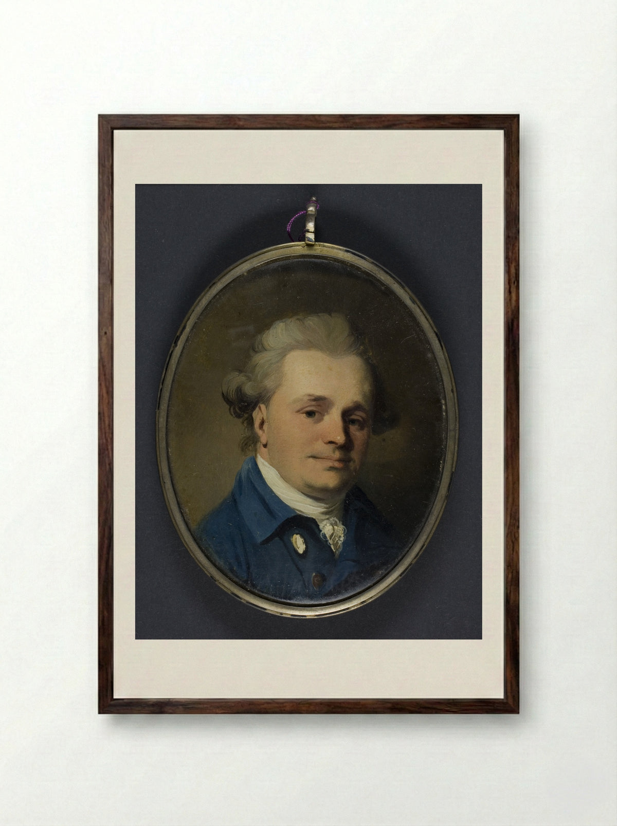 Portrait of John Henderson - Gilbert Stuart - Framed Print Dark Wood