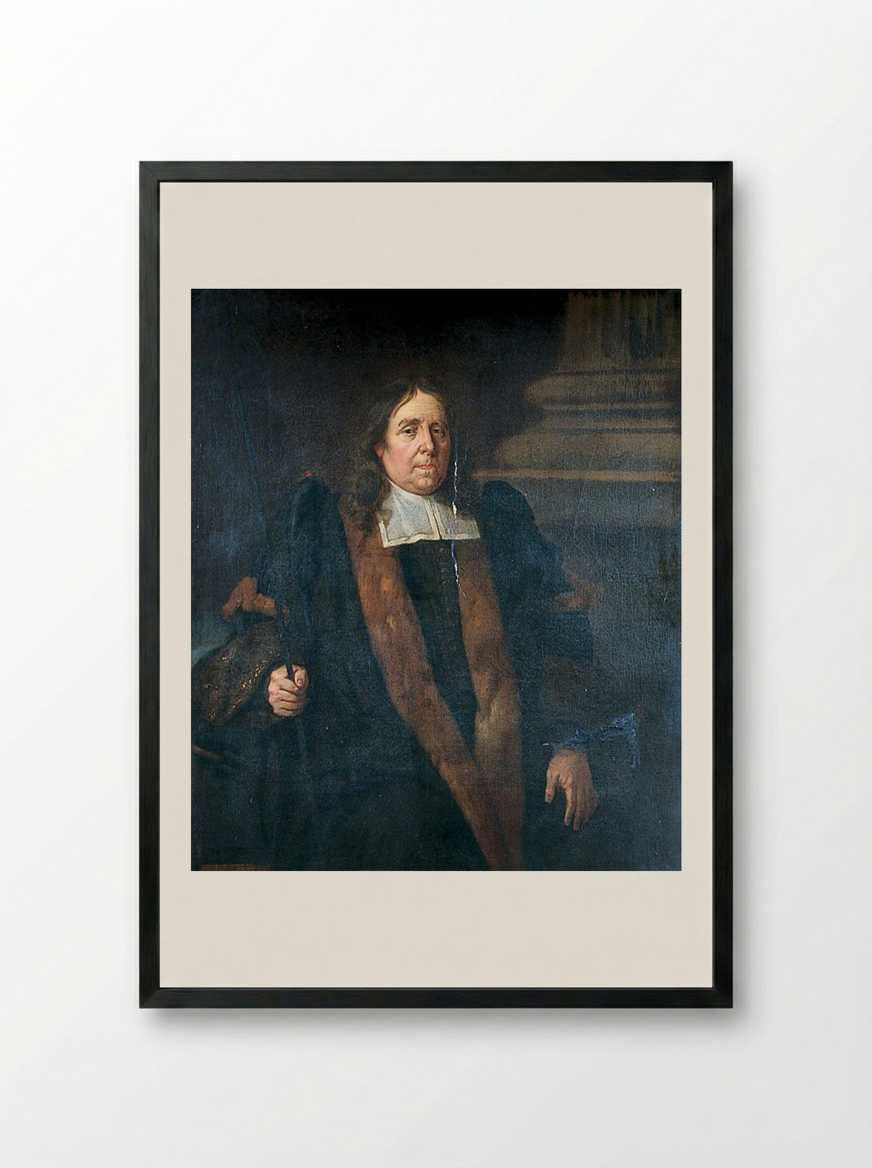 Portrait of John Morris - John Riley - Framed Print Black