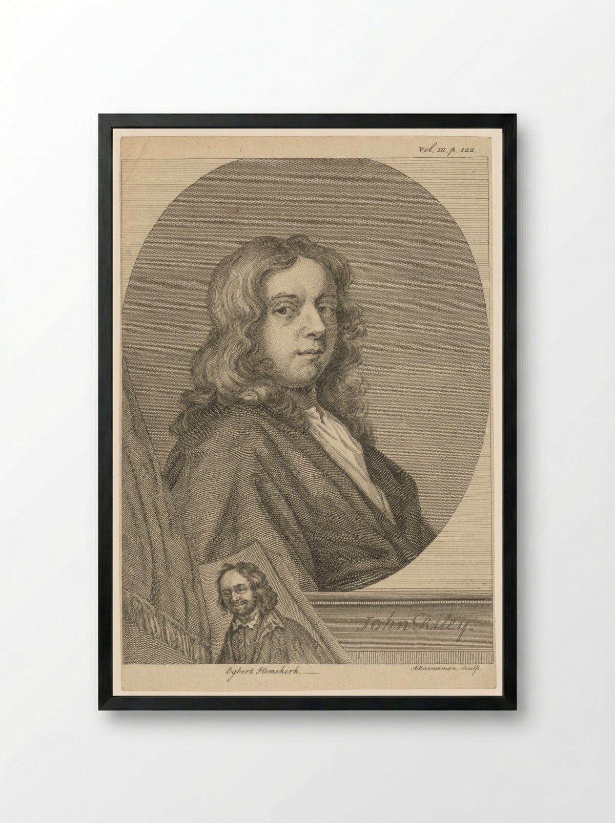 Portrait of John Riley and Egbert van Heemskerck - Alexander Bannerman - Framed Print Black