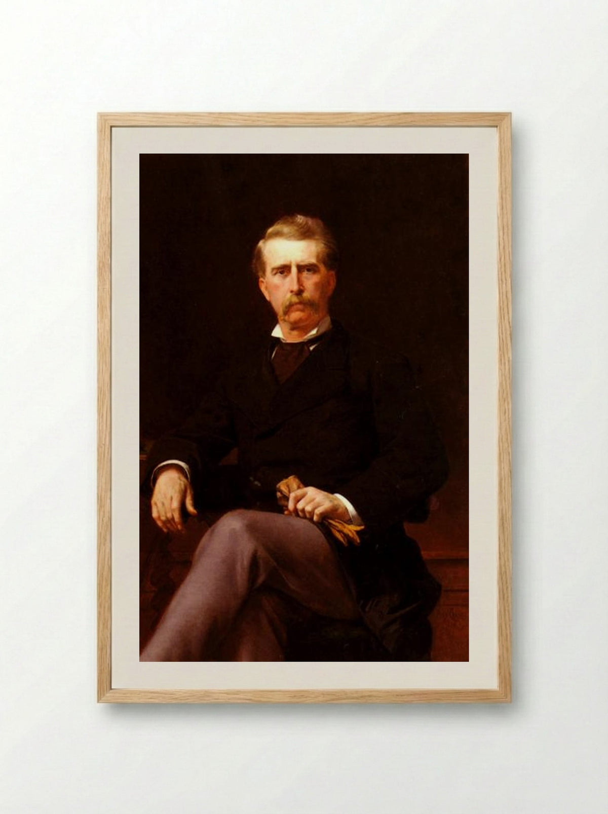 Portrait of John William Mackay - Alexandre Cabanel - Framed Print Wood