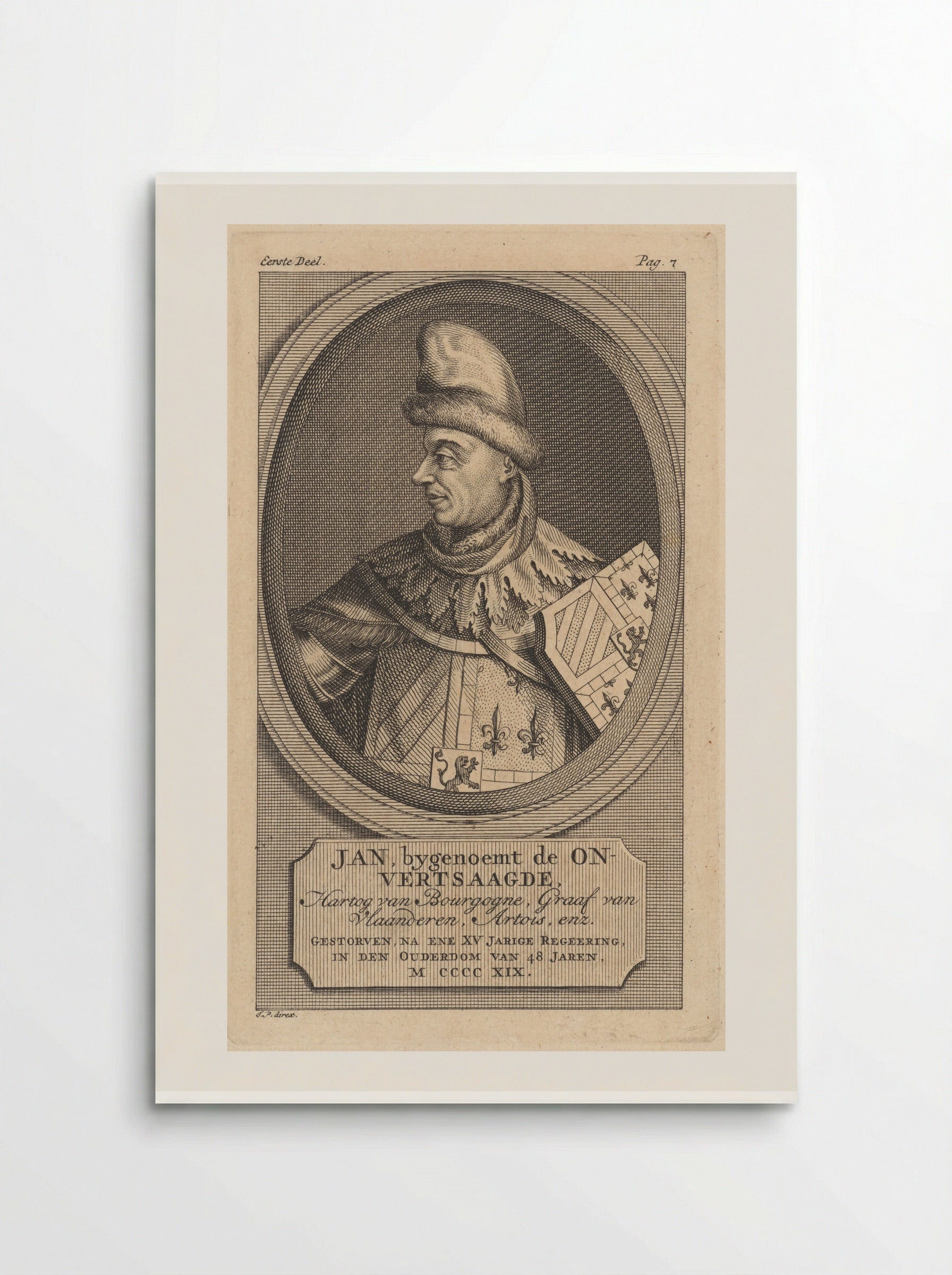 Portrait of John the Fearless, Duke of Burgundy - Jan Punt - Poster