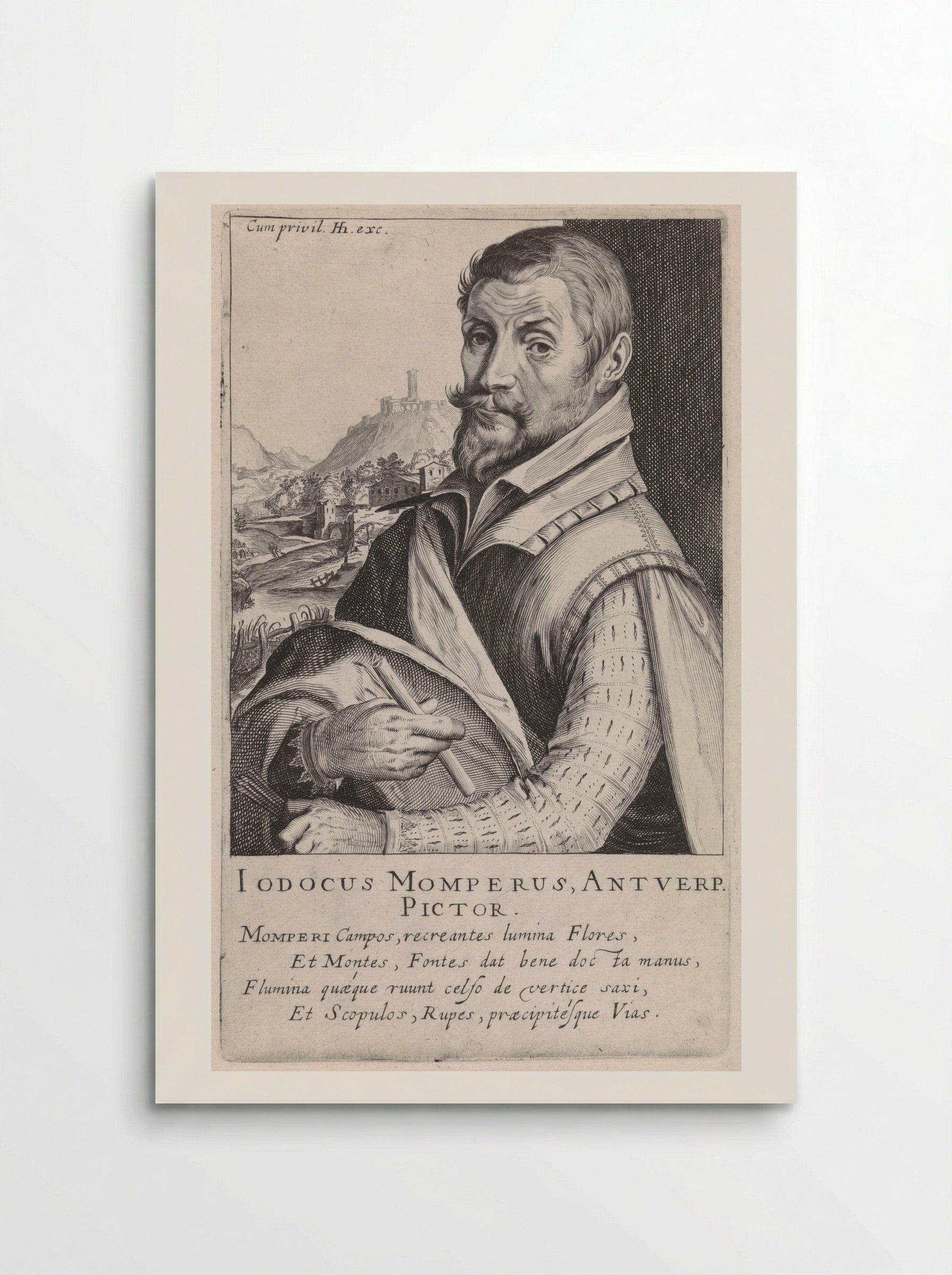 Portrait of Joos de Momper - Simon Frisius - Poster