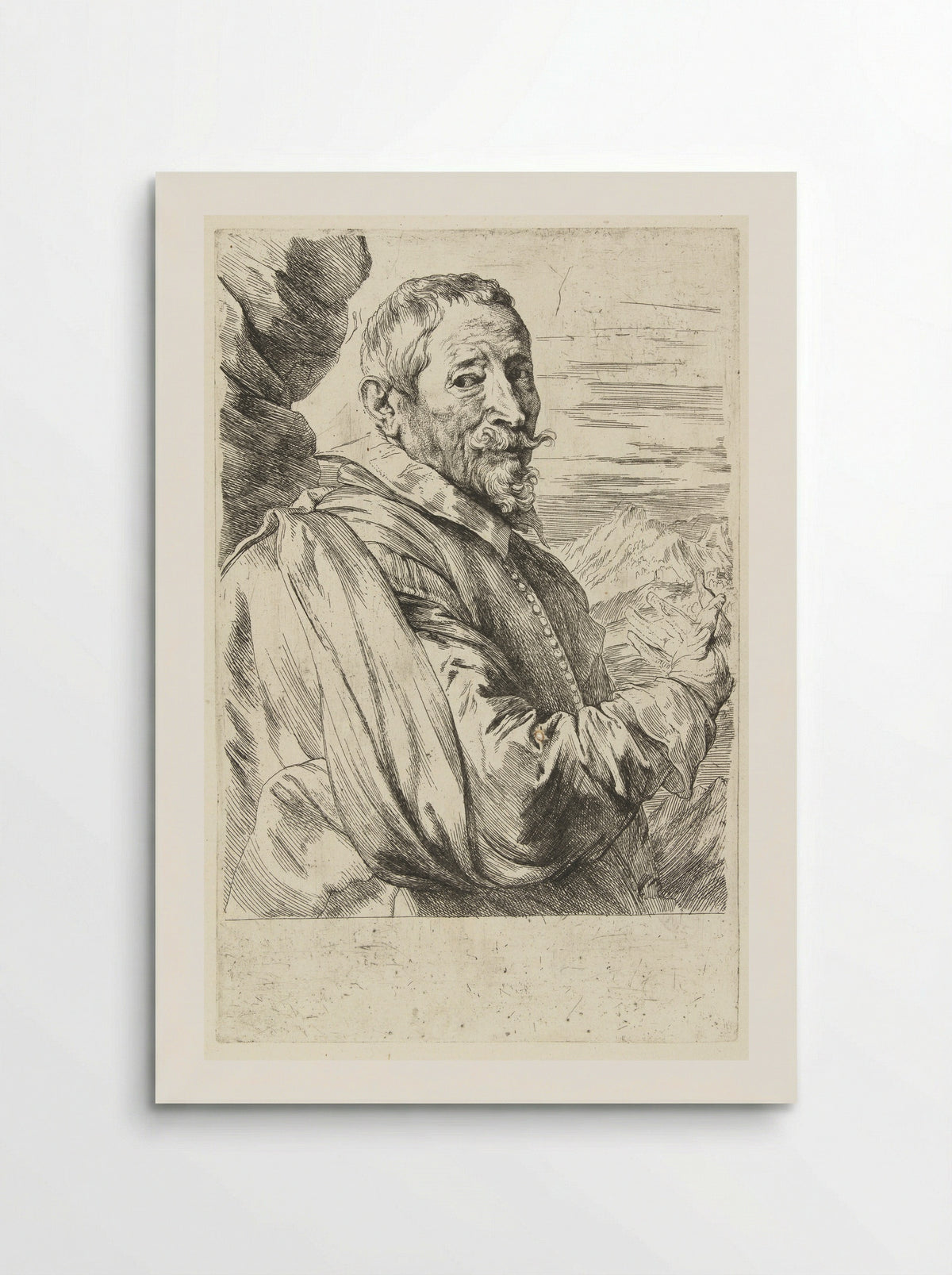 Portrait of Joos de Momper - Anthony van Dyck - Poster