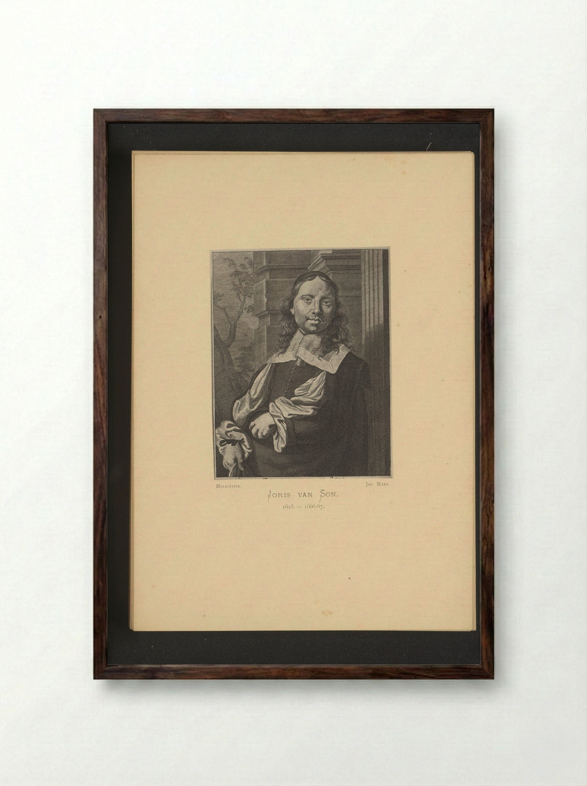 Portrait of Joris van Son - Joris van Son - Framed Print Dark Wood