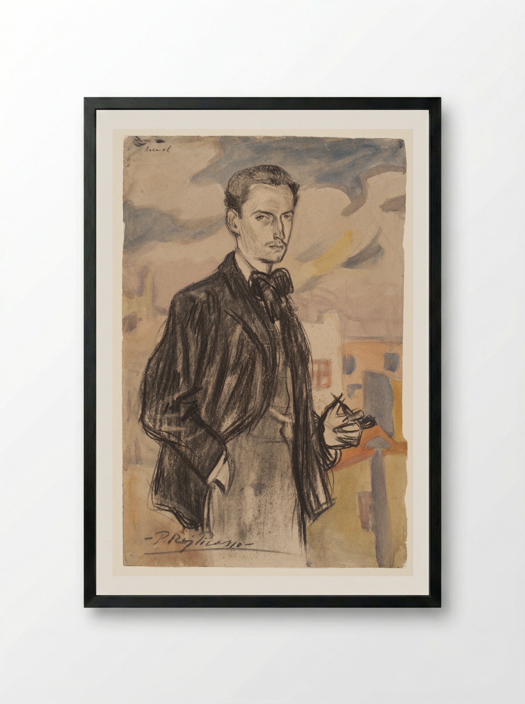 Portrait of Josep Rocarol - Pablo Picasso - Framed Print Black