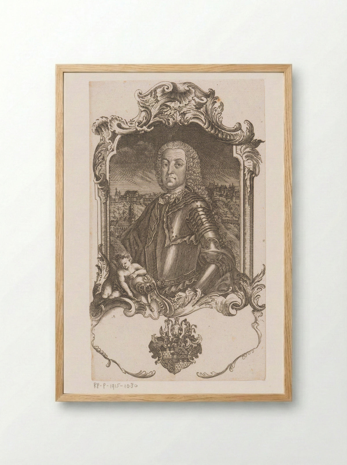 Portrait of Joseph Adam von Taufkirch auf Guttenberg - Joseph Anton Zimmermann - Framed Print Wood