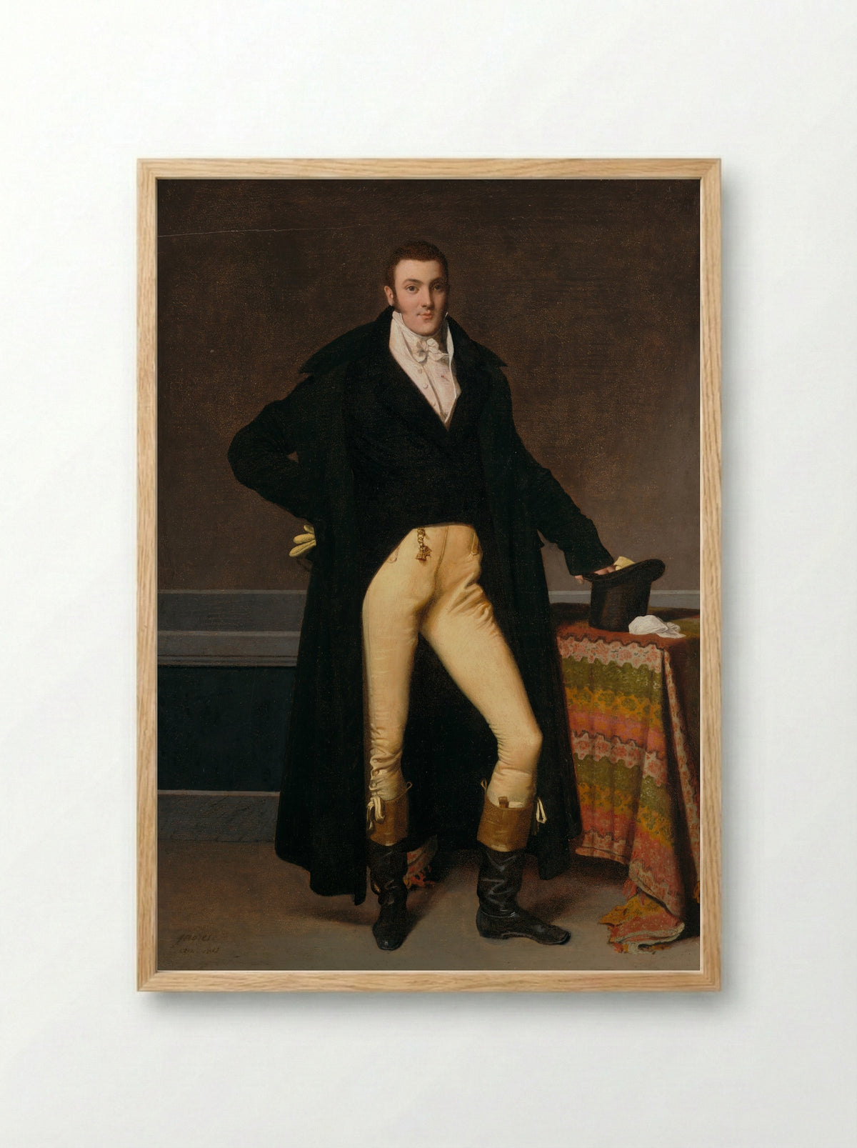 Portrait of Joseph-Antoine de Nogent - Jean-Auguste-Dominique Ingres - Framed Print Wood