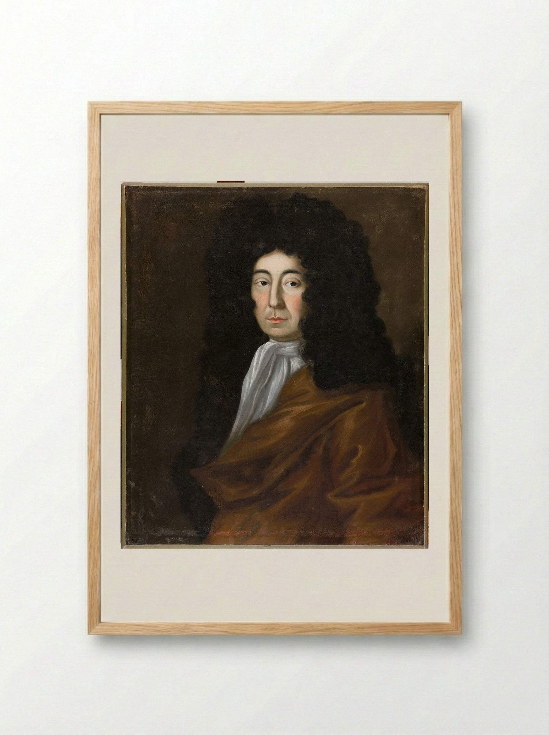 Portrait of Joseph Dudley - Fine Art Print - Framed Print Wood