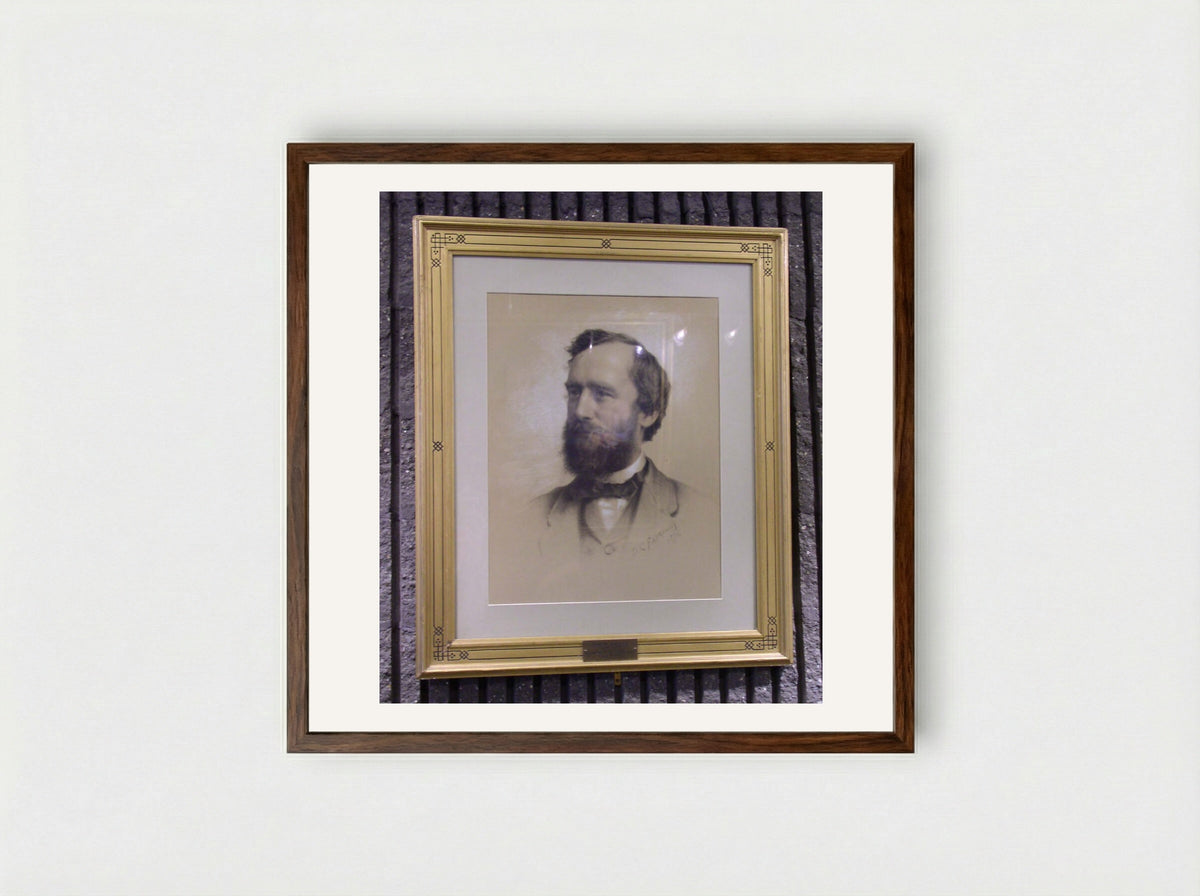 Portrait of Joseph Winlock - Dominique C. Fabronius - Framed Print Dark Wood