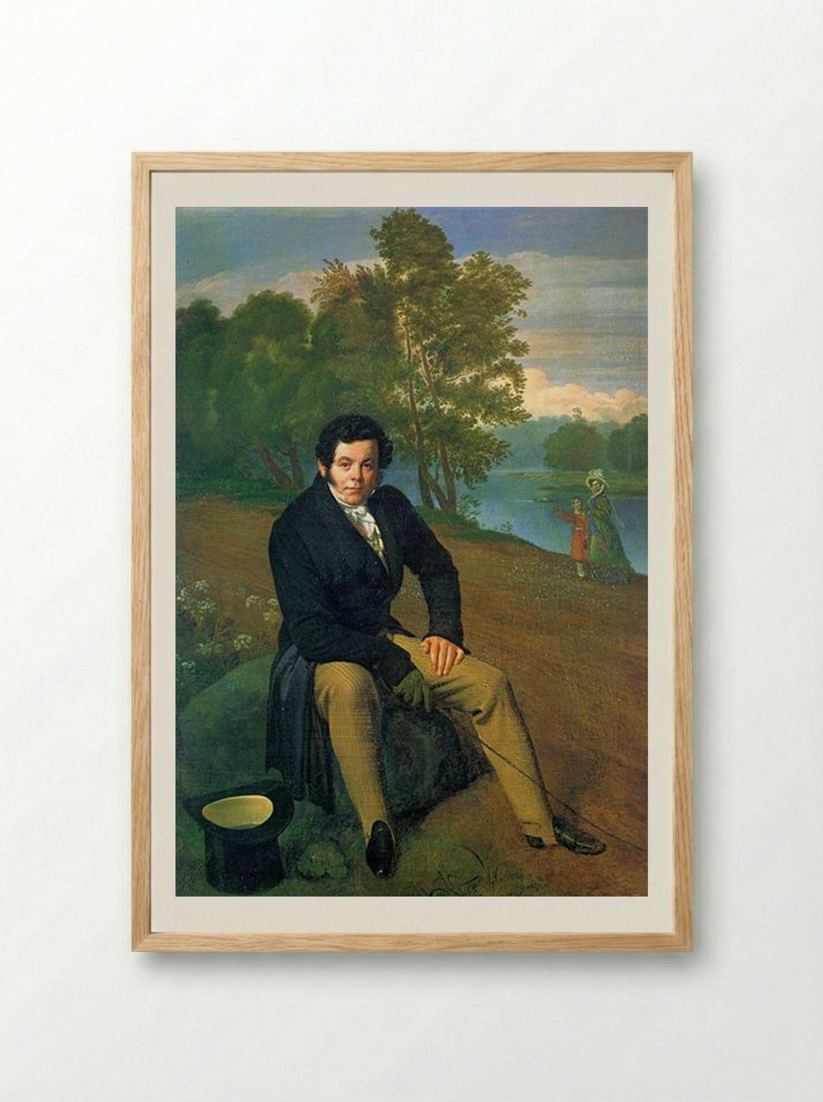 Portrait of K. I. Albrekht - Orest Kiprensky - Framed Print Wood