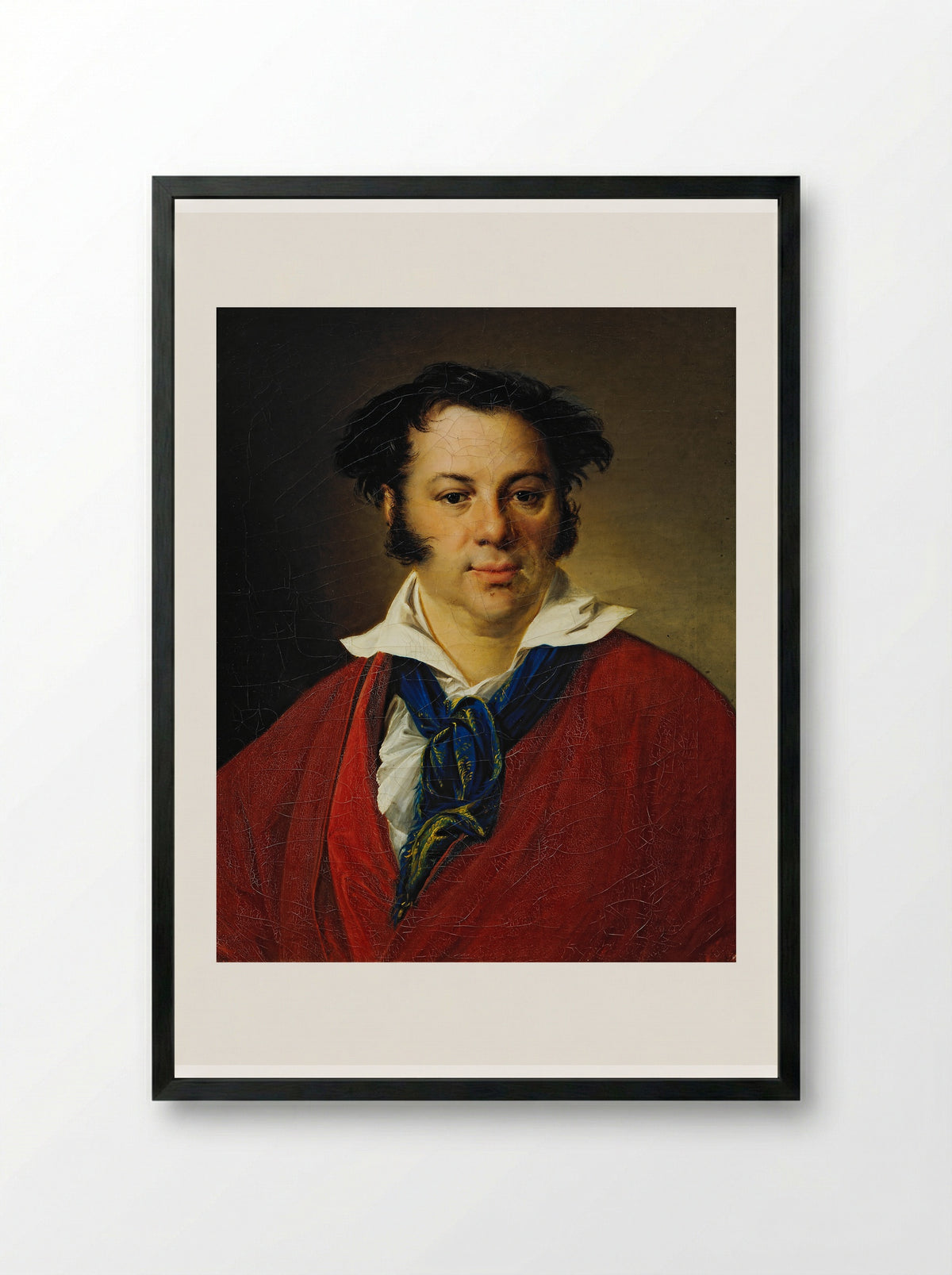 Portrait of K.G. Ravich - Vasily Tropinin - Framed Print Black