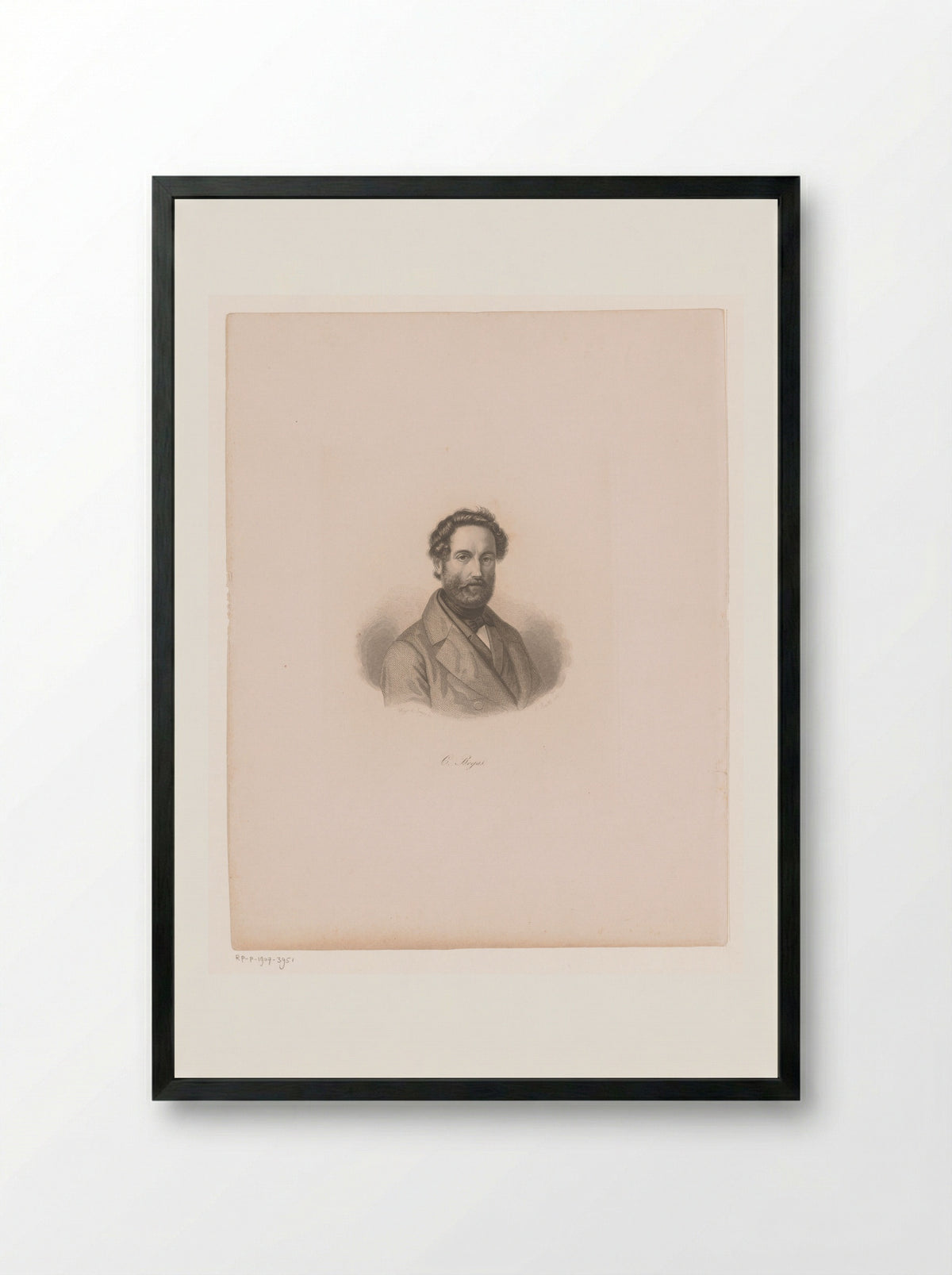 Portrait of Karl Begas - Karl Begas - Framed Print Black
