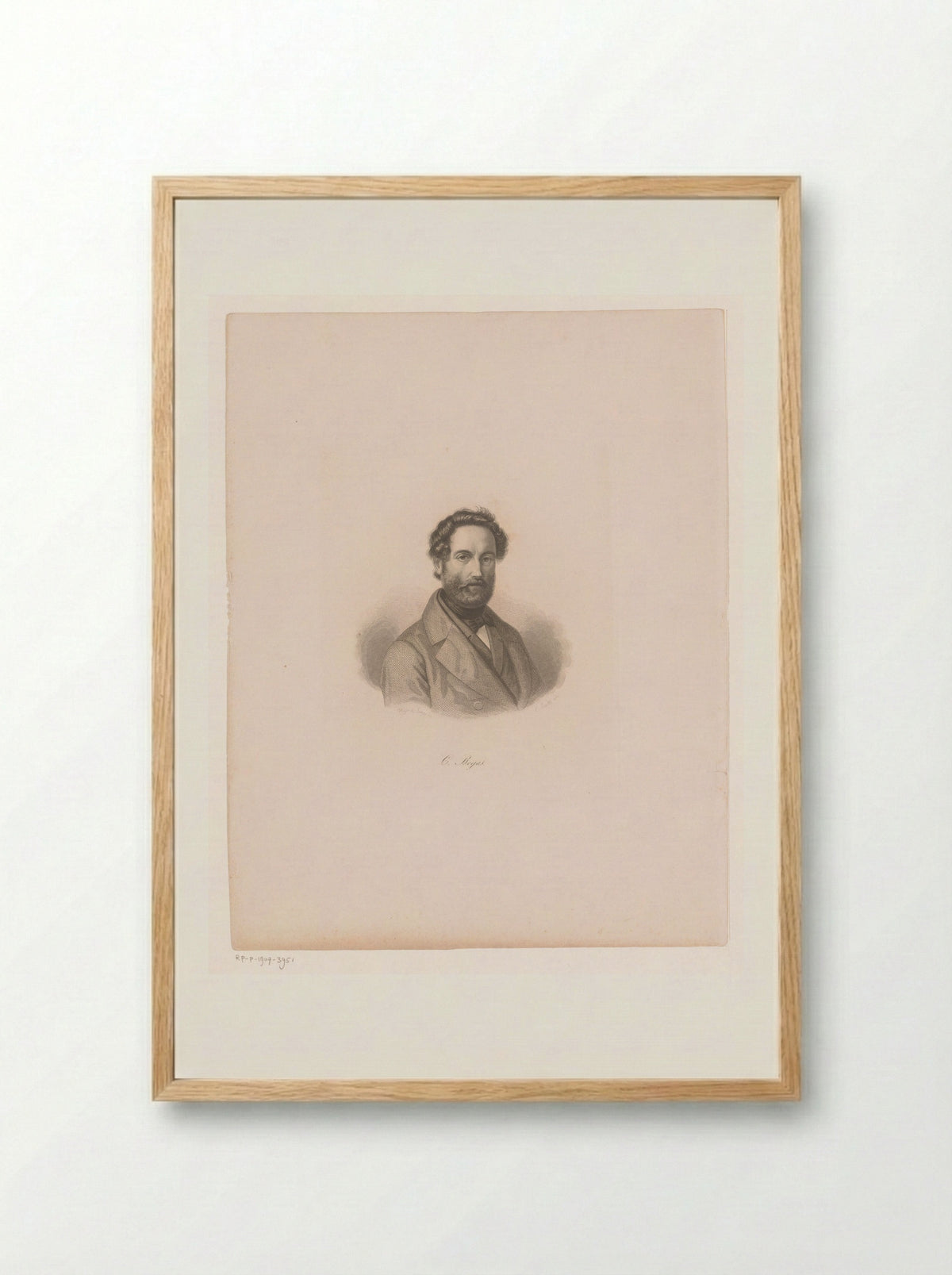 Portrait of Karl Begas - Karl Begas - Framed Print Wood