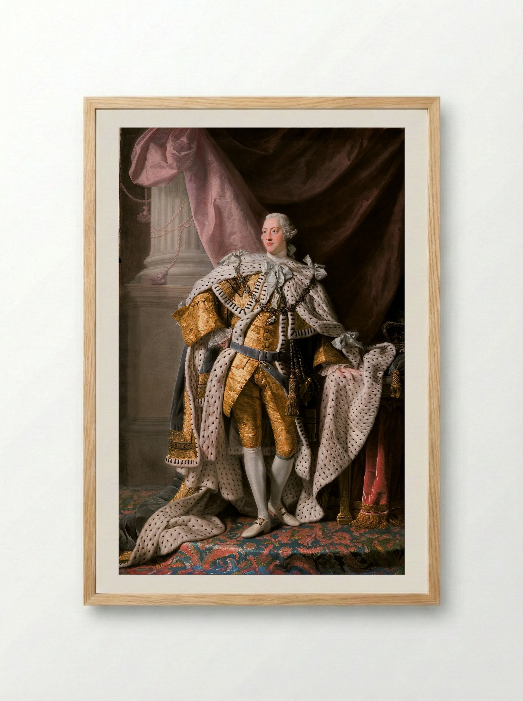 Portrait of King George III - Allan Ramsay - Framed Print Wood