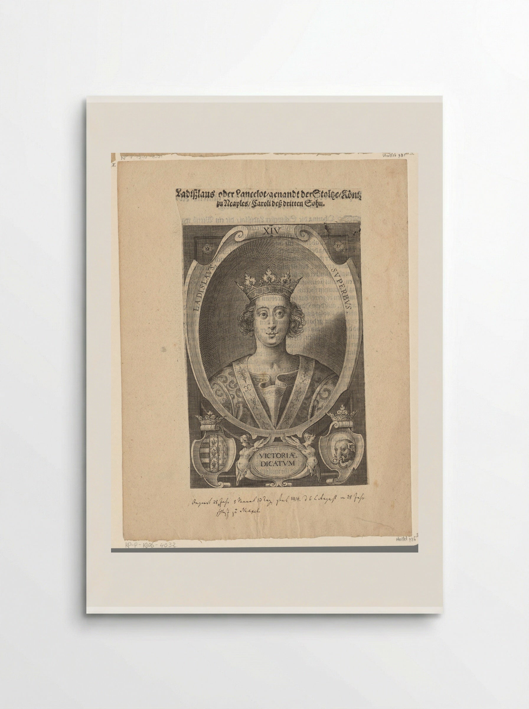 Portrait of Ladislaus, King of Naples - Lucas Kilian - Poster