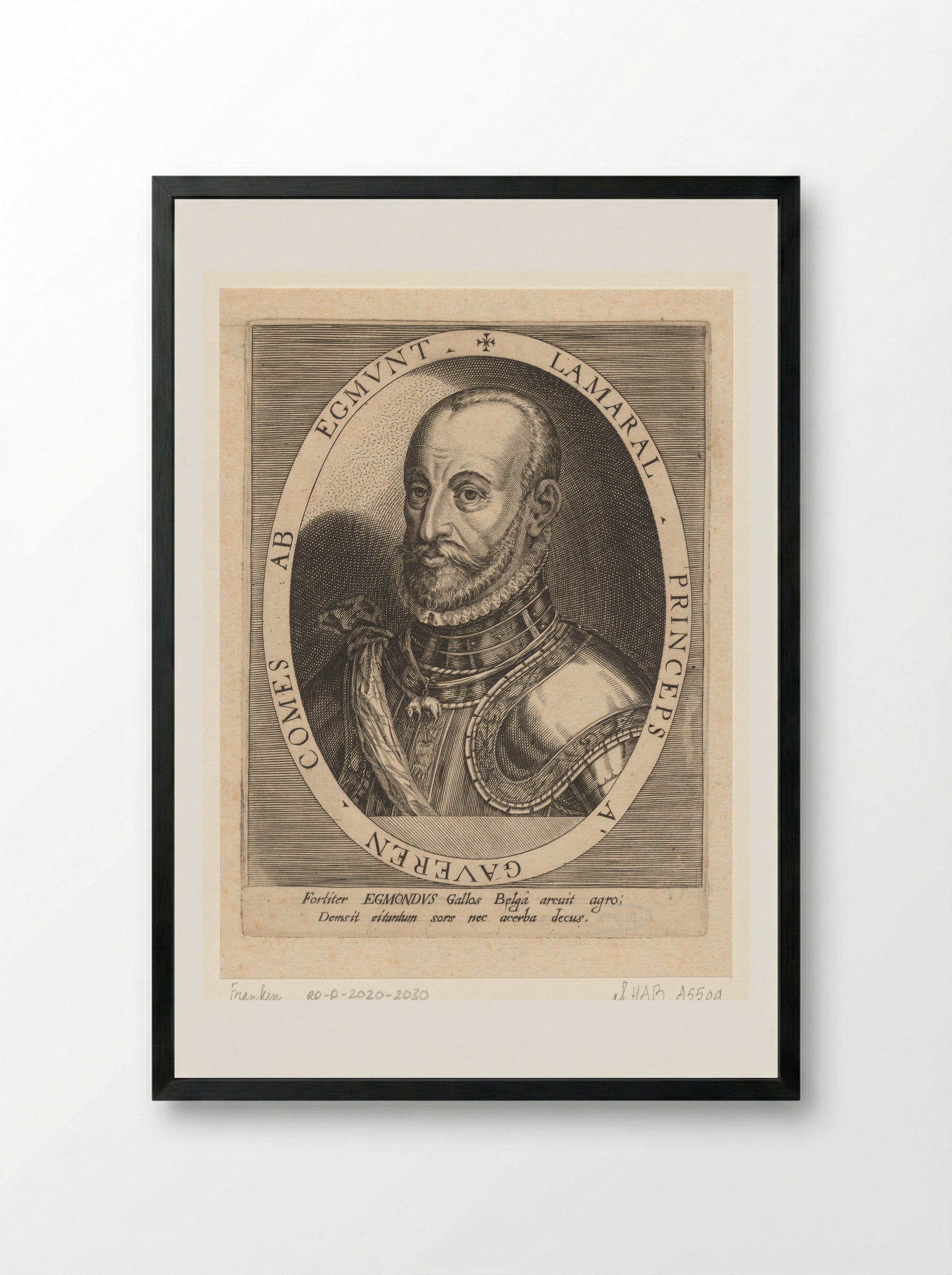 Portrait of Lamoral, Count of Egmont - Dominicus Custos - Framed Print Black